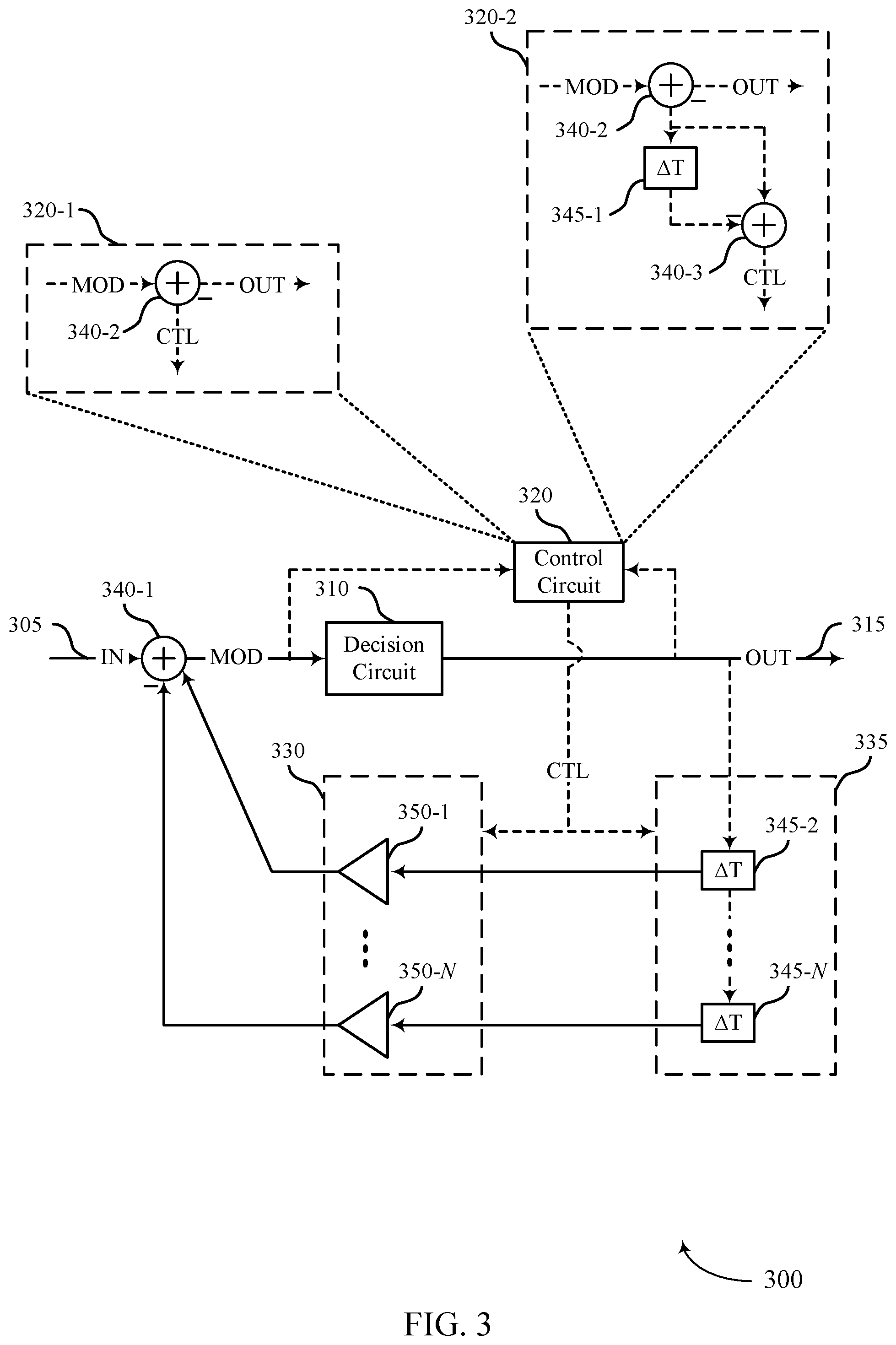 Patent US11777767 Figure 3 – Time-variable decision feedback equalization