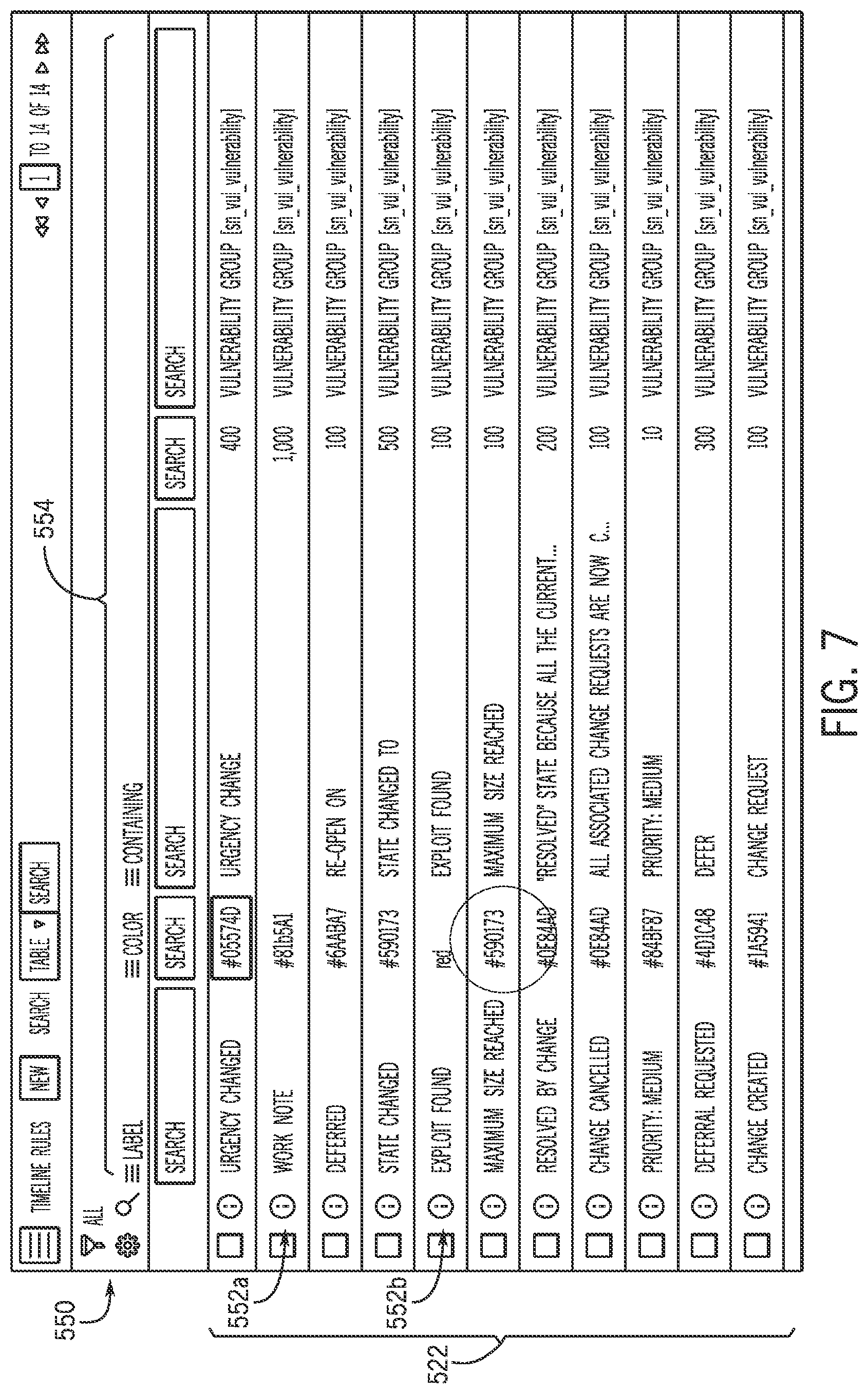 Patent US11777792 Figure 7 – Systems and methods for ranked visualization of events