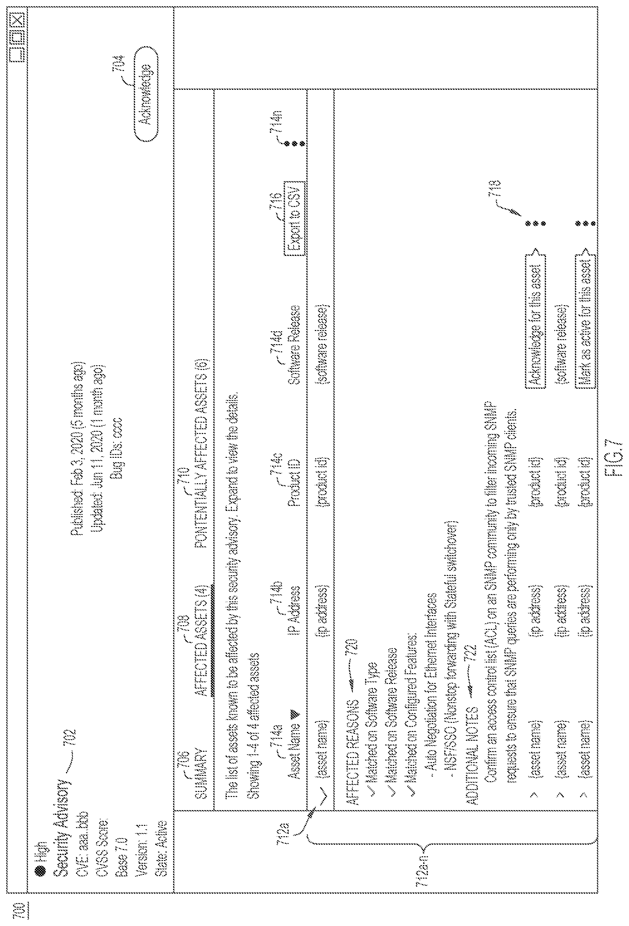 Patent US11777799 Figure 7 – Cloud portal system for managing networking and computing equipment by generating contextual guides specific to affected resource(s)