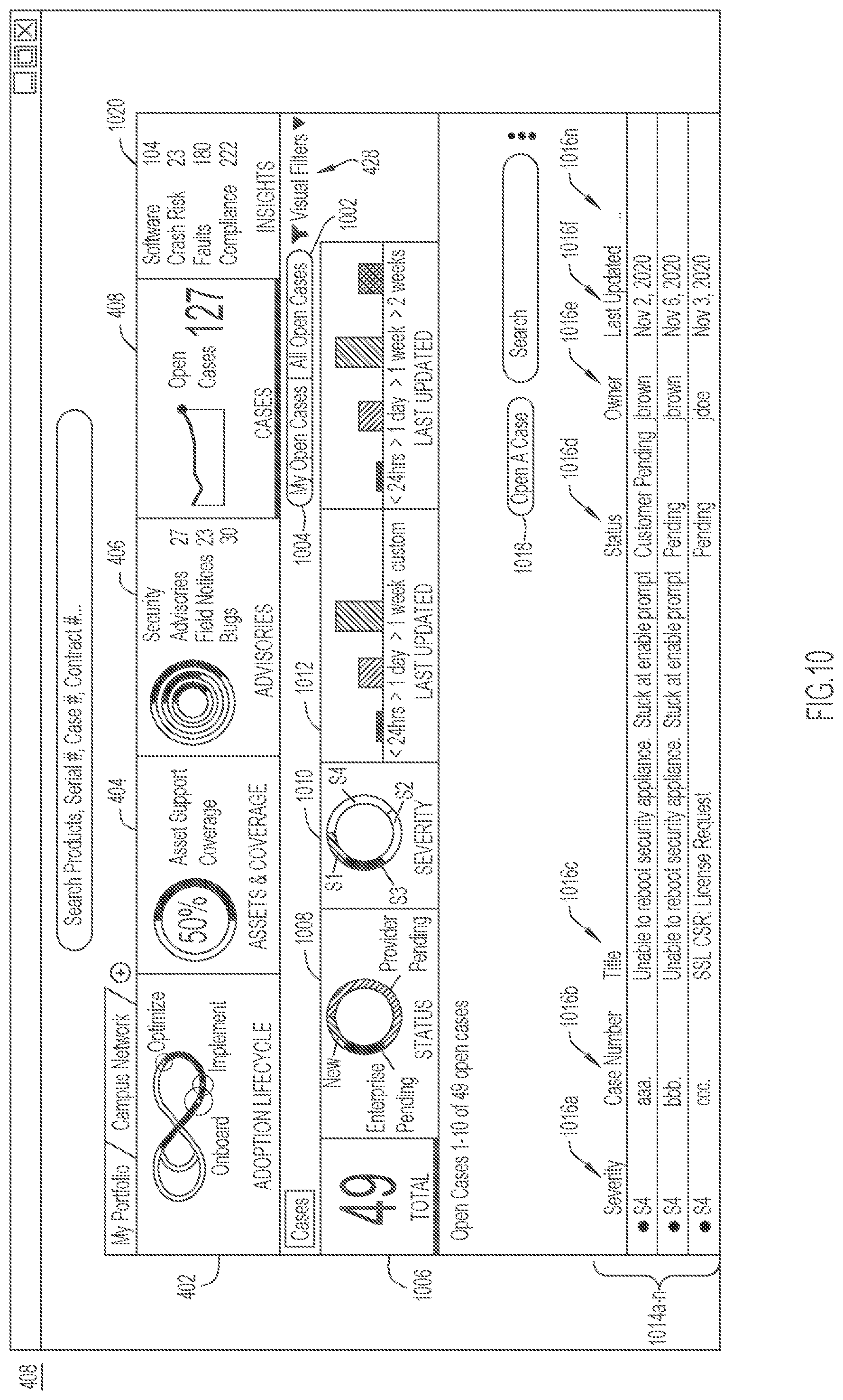 Patent US11777799 Figure 10 – Cloud portal system for managing networking and computing equipment by generating contextual guides specific to affected resource(s)