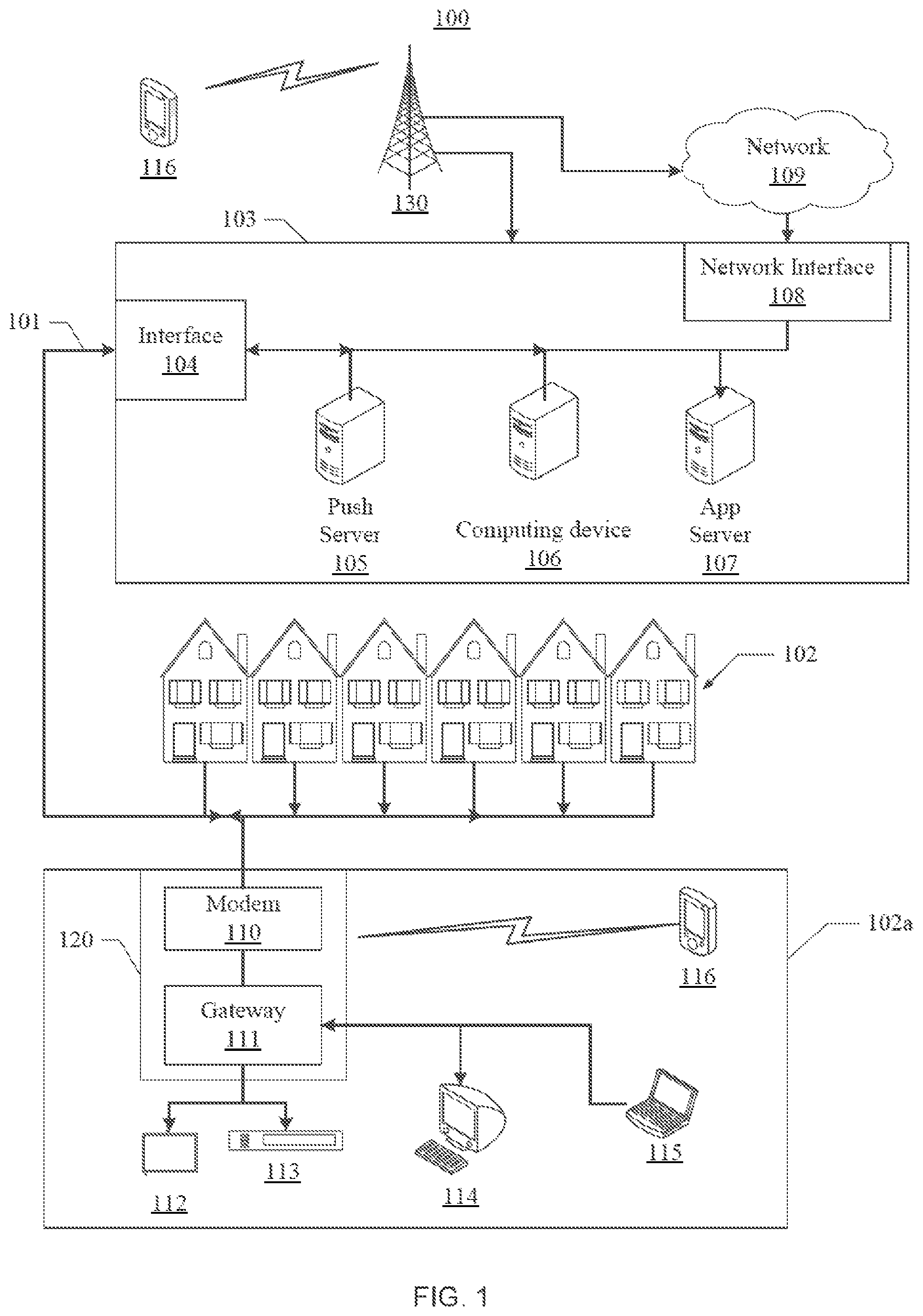 Patent US11777871 — Delivery of multimedia components according to user activity — Figure 1