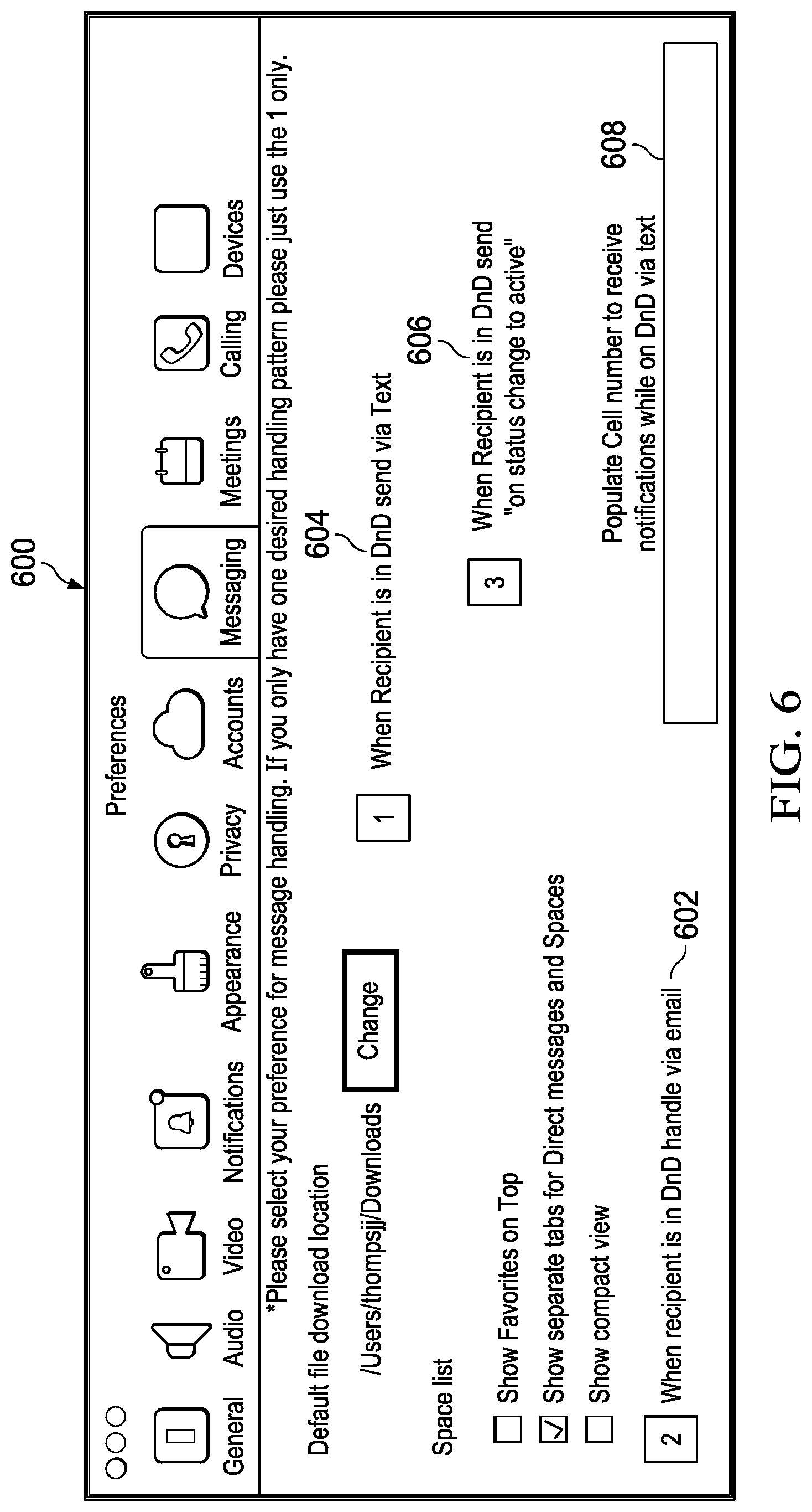 Patent US11777878 Figure 6 – Message routing based on unavailability