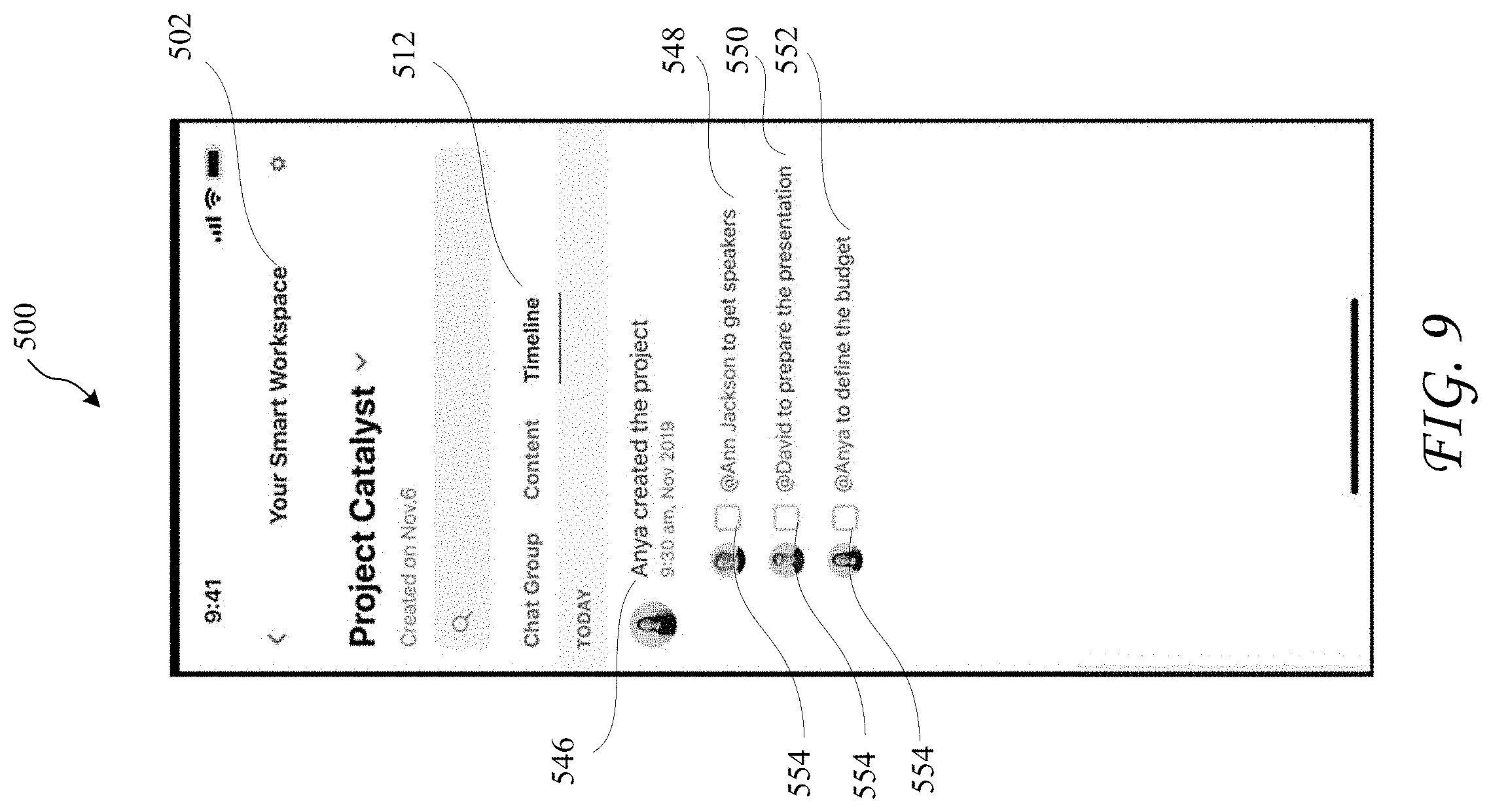Patent US11777880 Figure 9 – Messaging client application integrated with a content management system