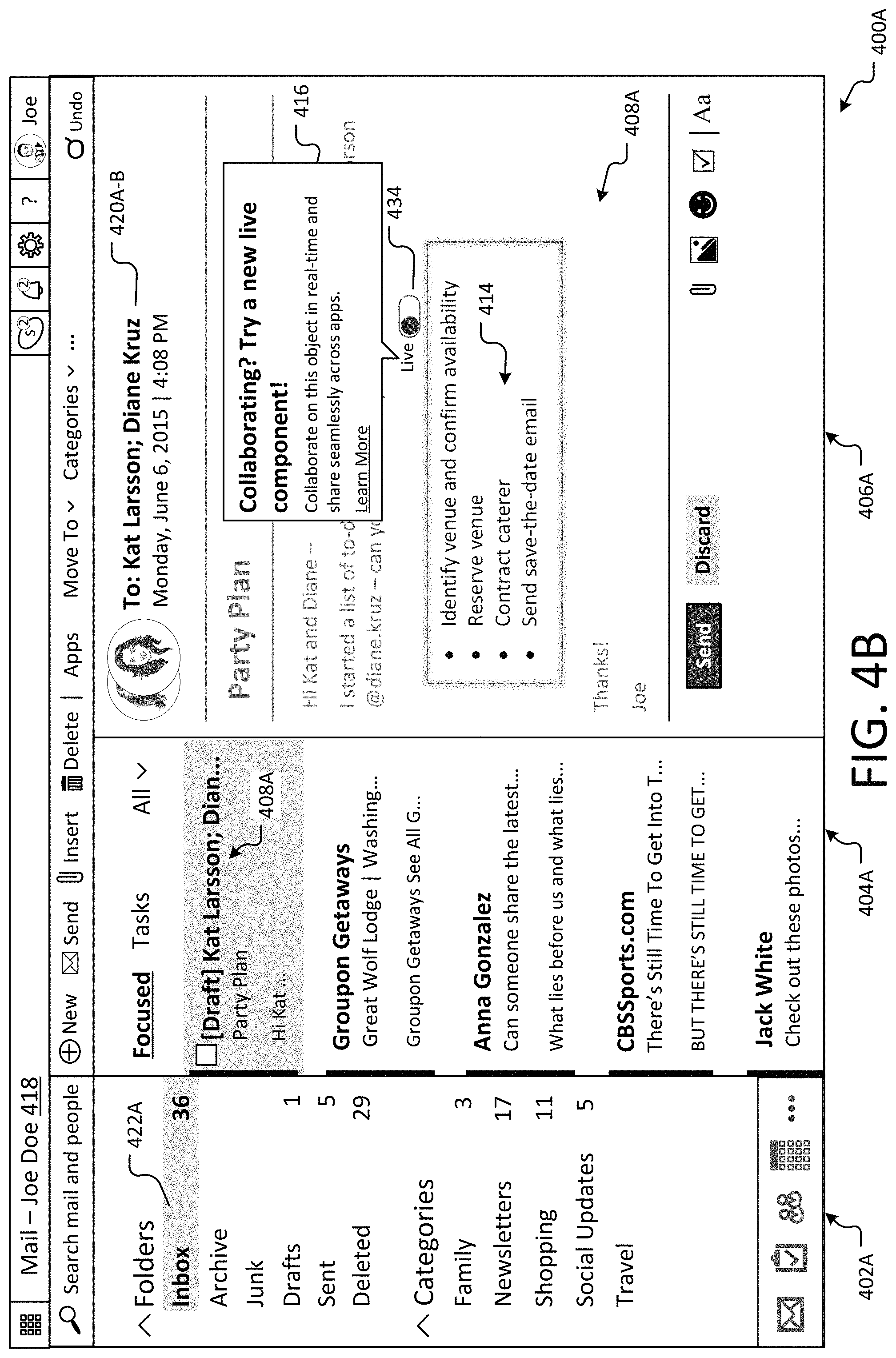 Patent US11777884 Figure 9 – Converting links and static data into collaborative user experiences