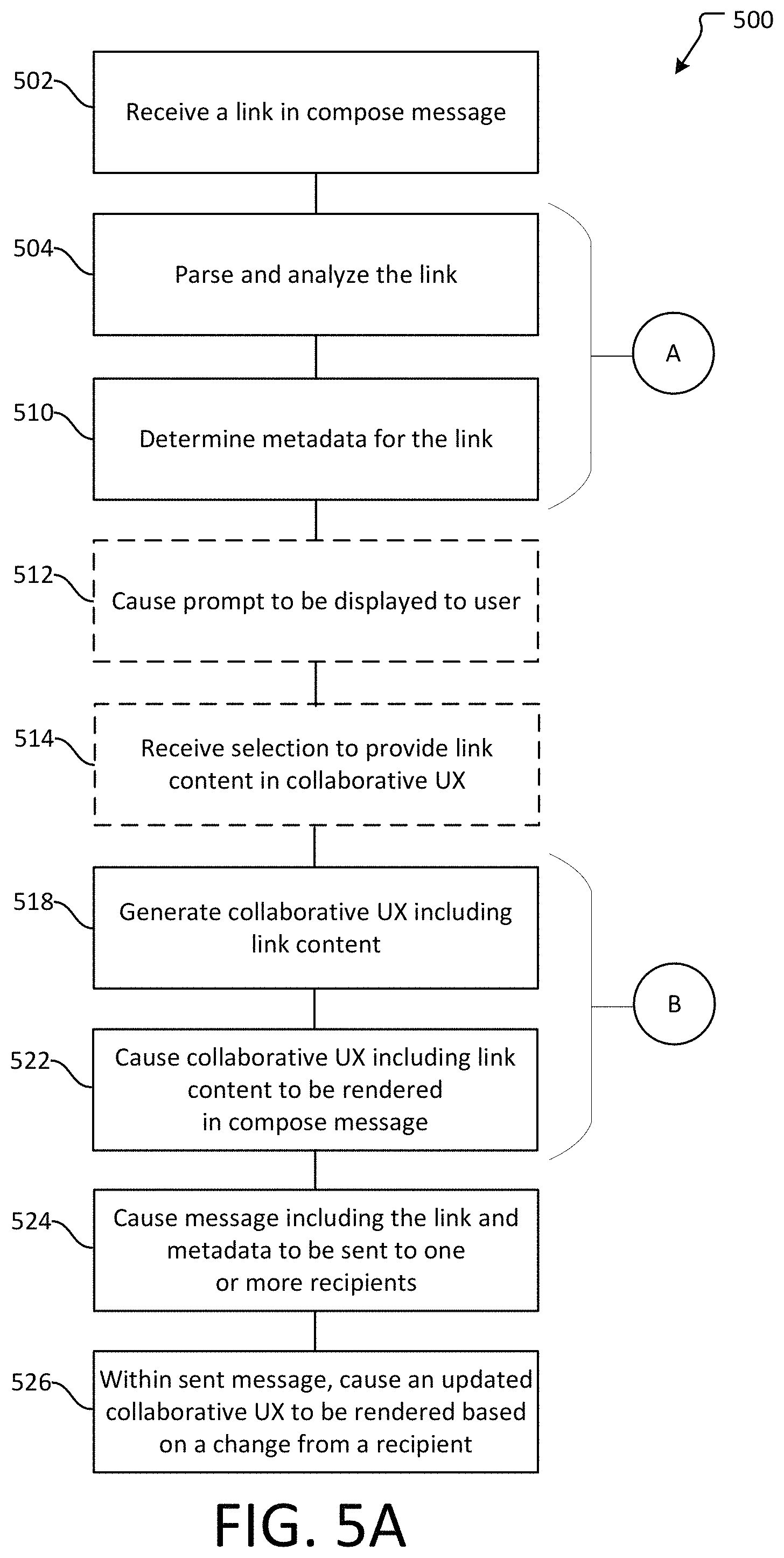 Patent US11777884 Figure 13 – Converting links and static data into collaborative user experiences