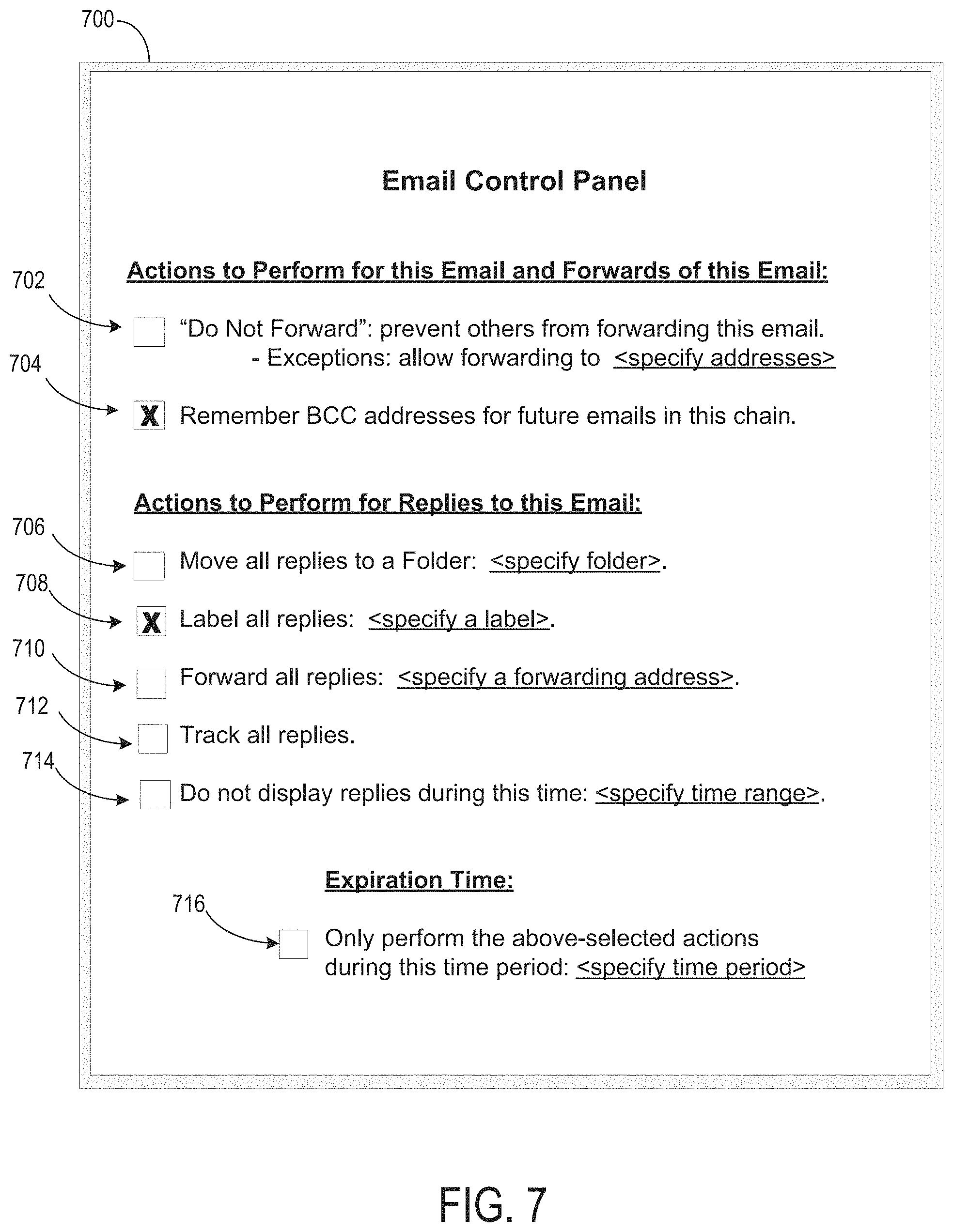 Patent US11777885 Figure 7 – Encoding data in email headers