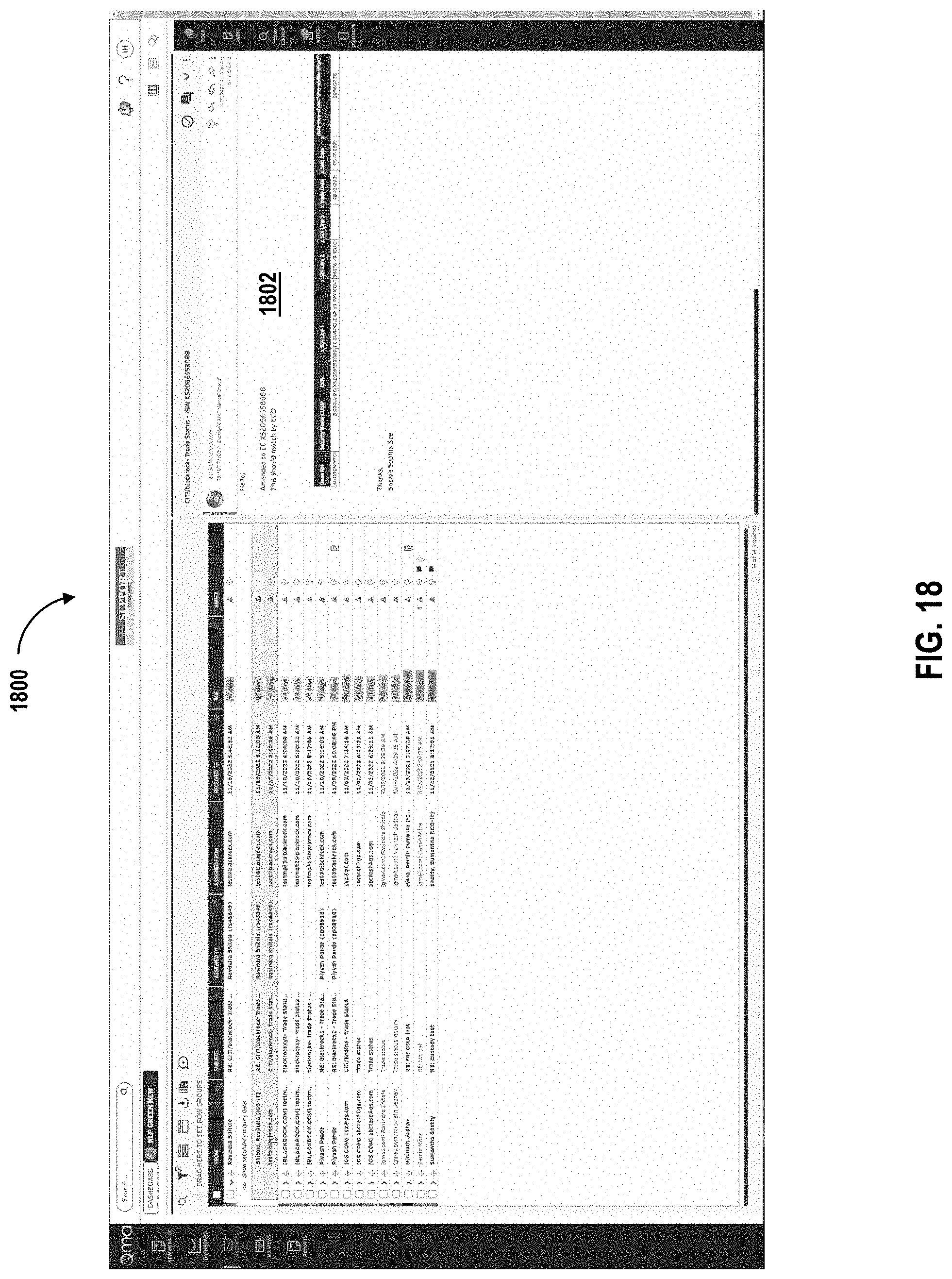 Patent US11777886 Figure 18 – Management of queries in electronic mail messages