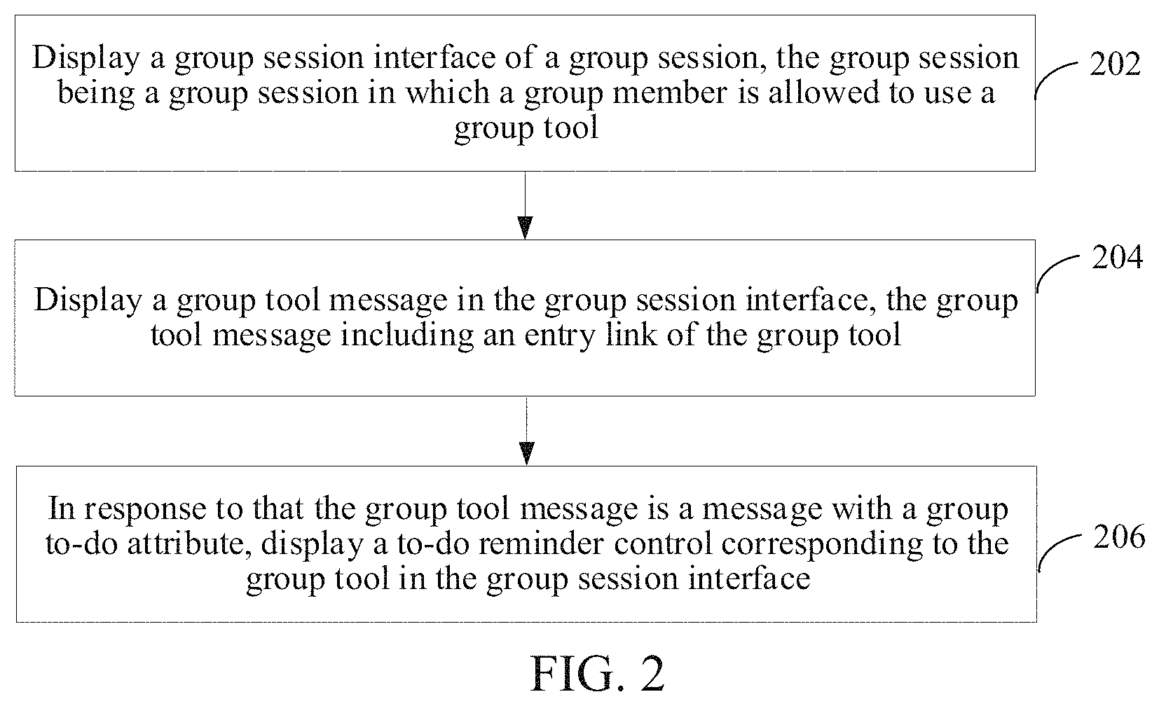 Patent US11777887 Figure 2 – Reminder method and apparatus in group session, device and medium