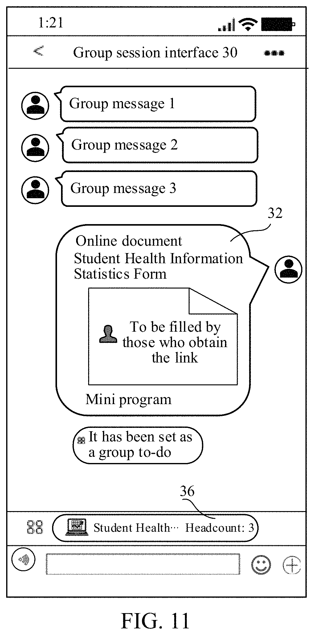 Patent US11777887 Figure 11 – Reminder method and apparatus in group session, device and medium