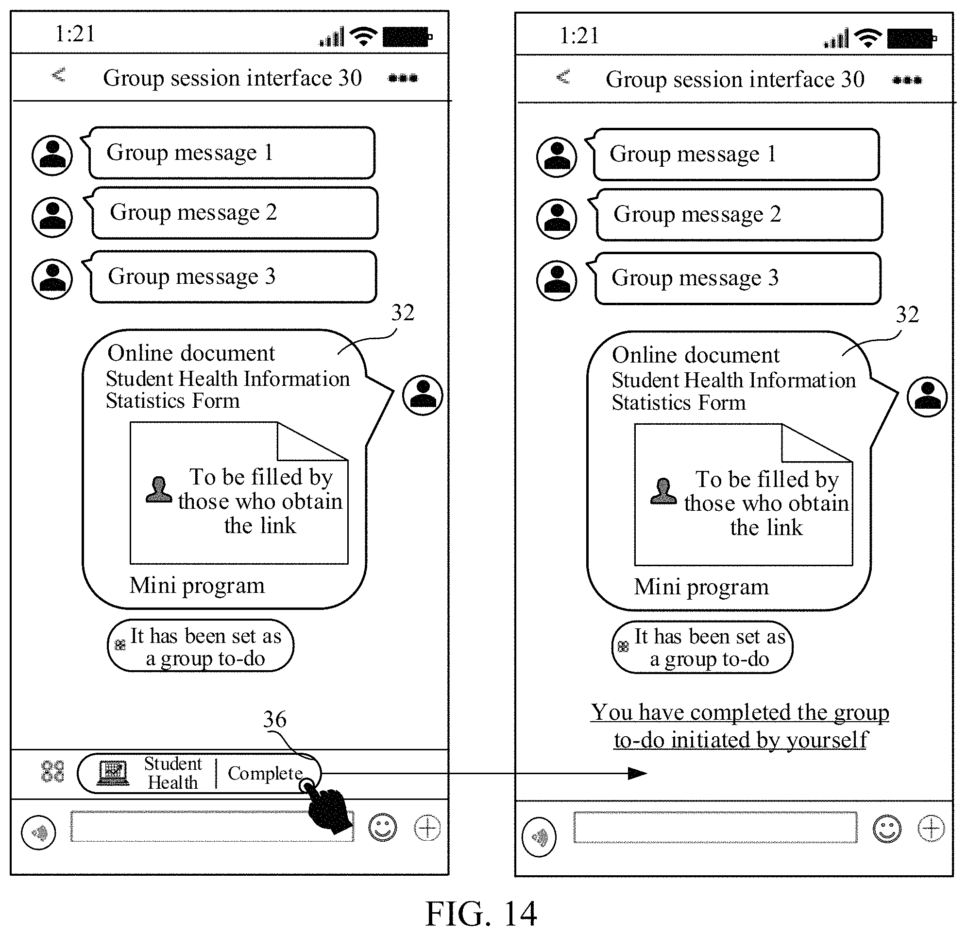 Patent US11777887 Figure 14 – Reminder method and apparatus in group session, device and medium