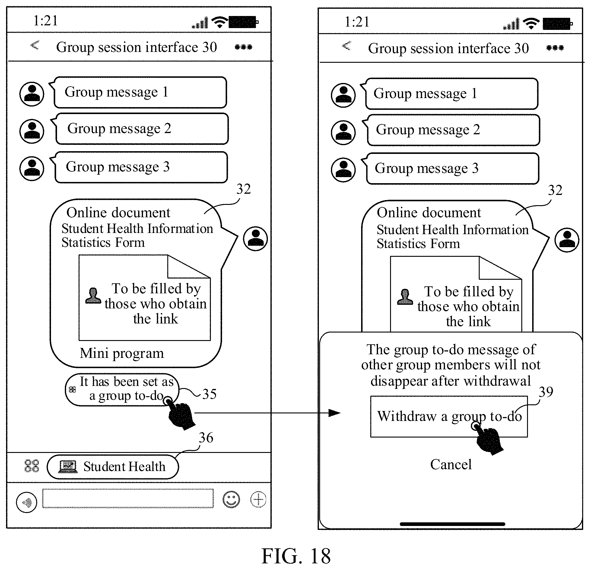 Patent US11777887 Figure 18 – Reminder method and apparatus in group session, device and medium