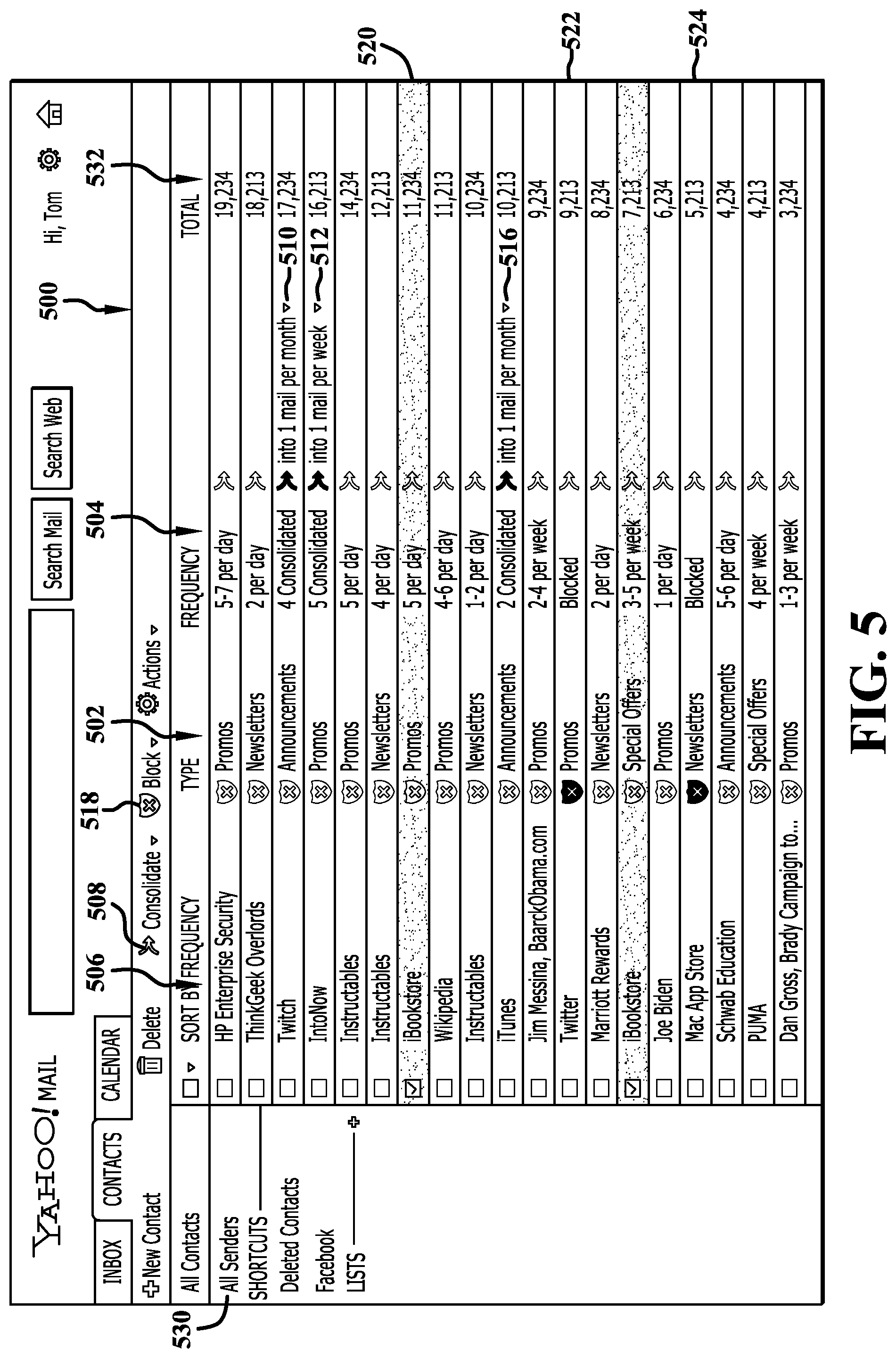 Patent US11777890 Figure 5 – Computerized systems and methods for a message frequency and control assistant