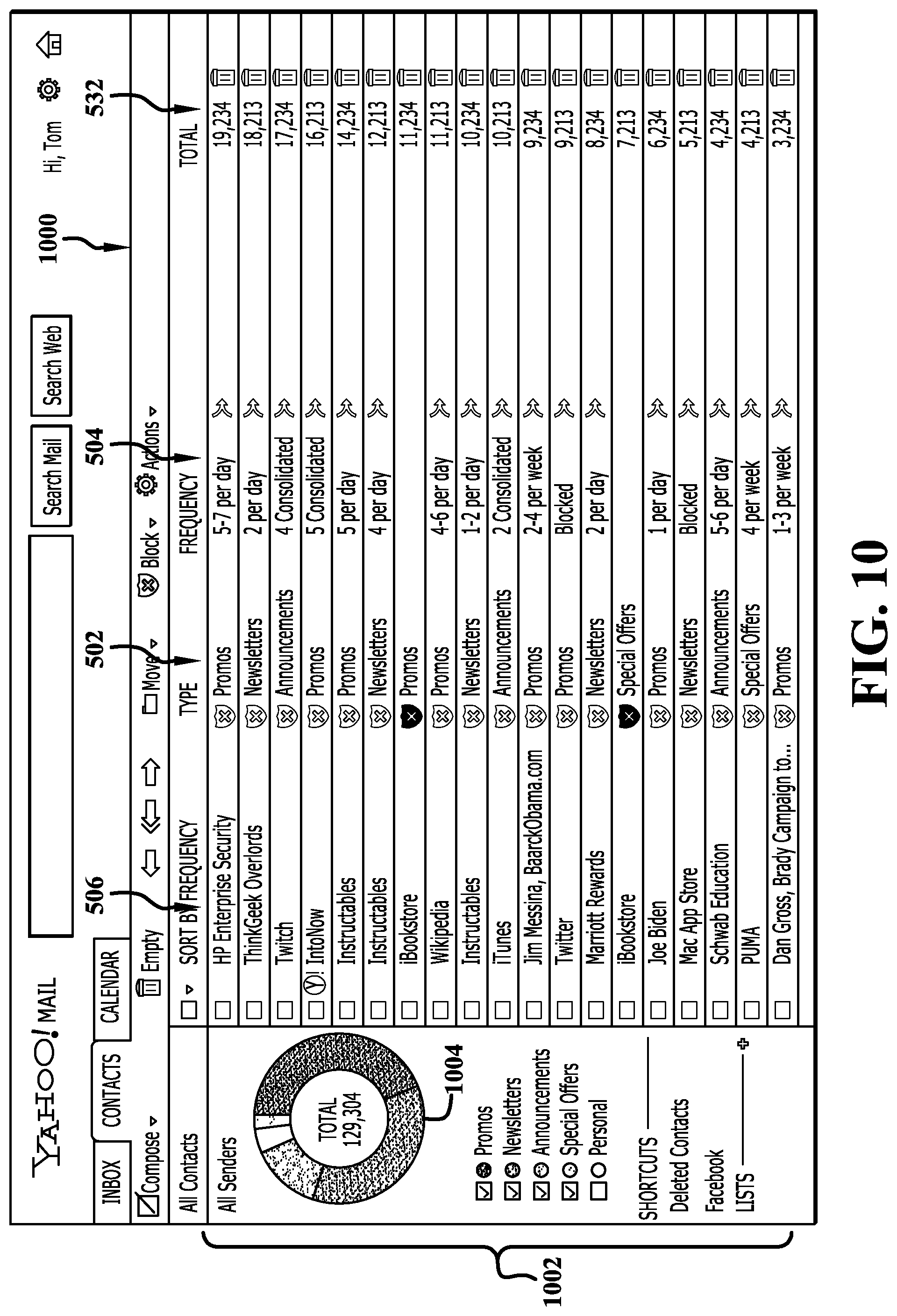Patent US11777890 Figure 10 – Computerized systems and methods for a message frequency and control assistant