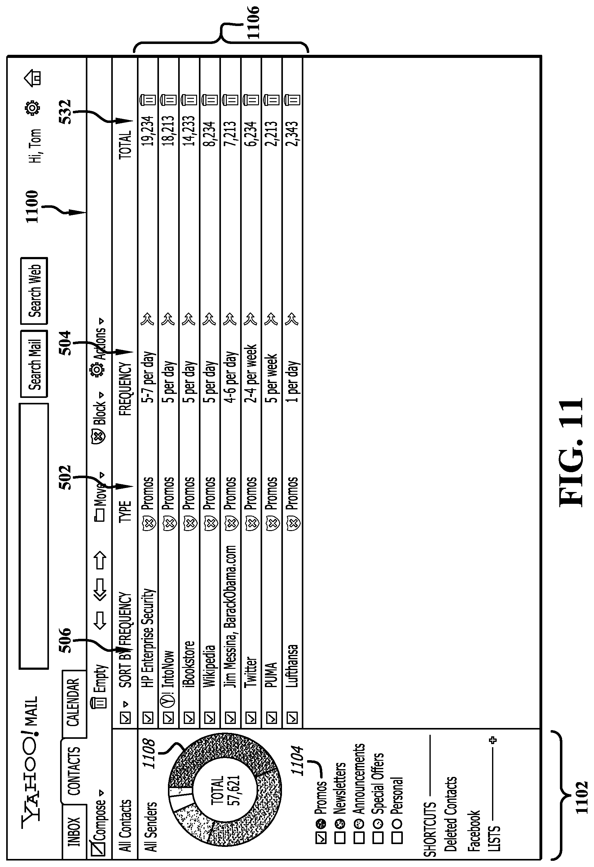 Patent US11777890 Figure 11 – Computerized systems and methods for a message frequency and control assistant