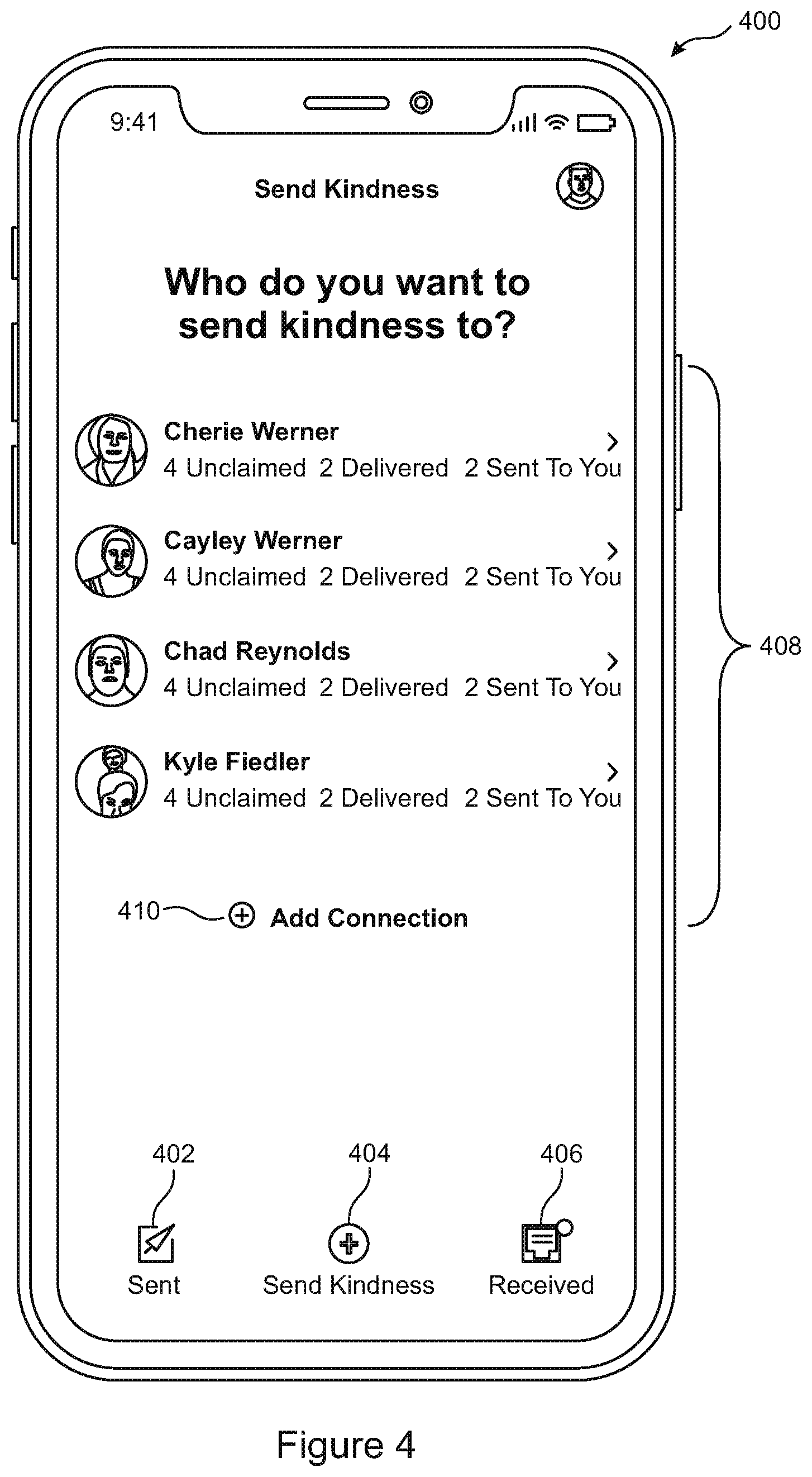 Patent US11777891 Figure 4 – Discoverable electronic messages