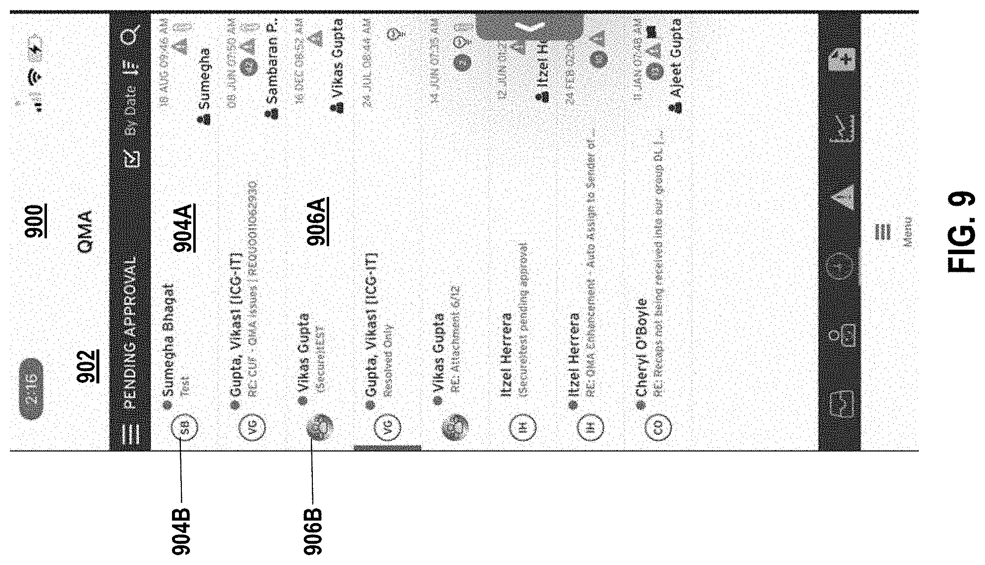 Patent US11777892 Figure 9 – Management of queries in electronic mail messages