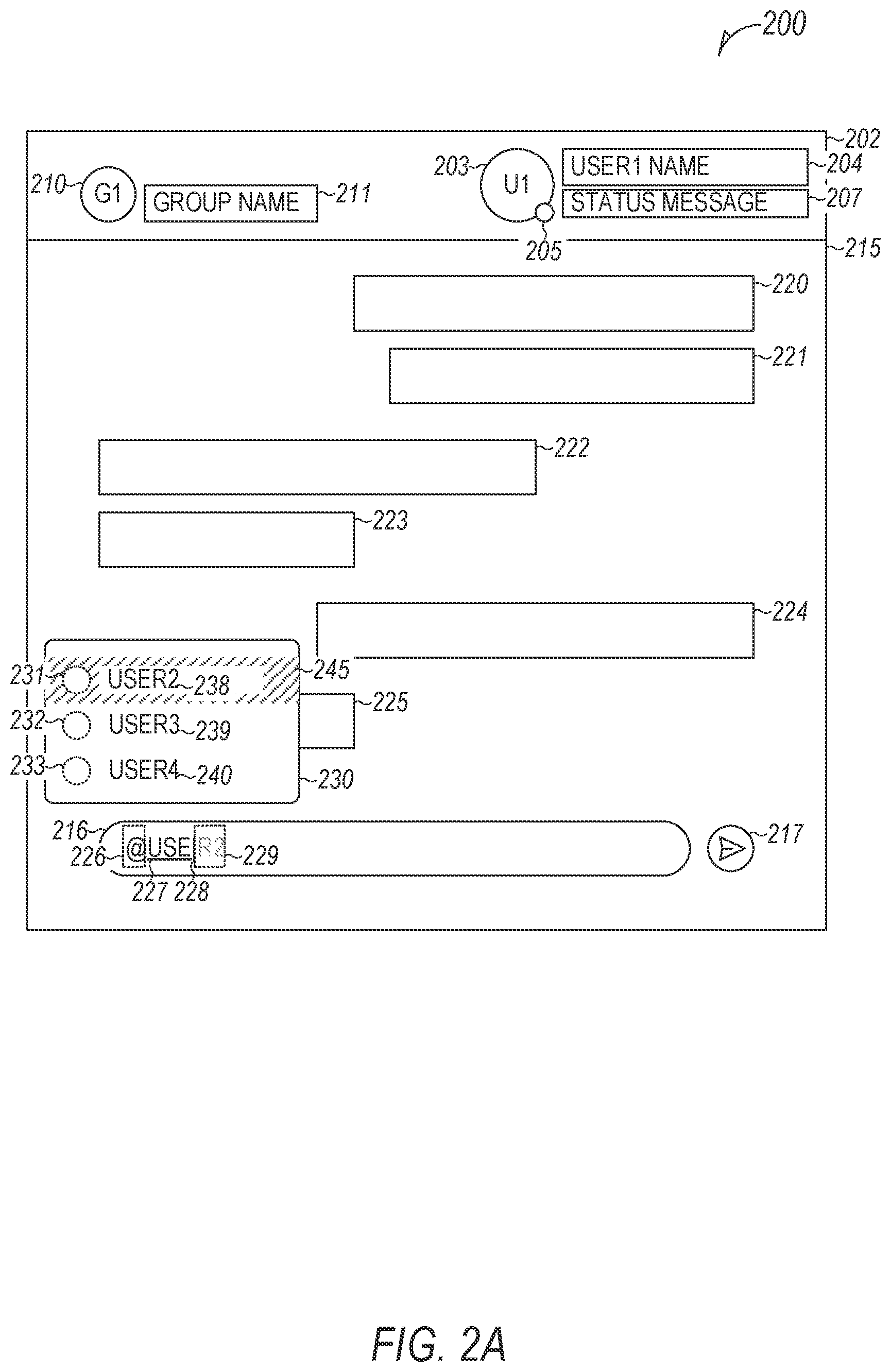 Patent US11777893 Figure 2 – Common group suggested message recipient