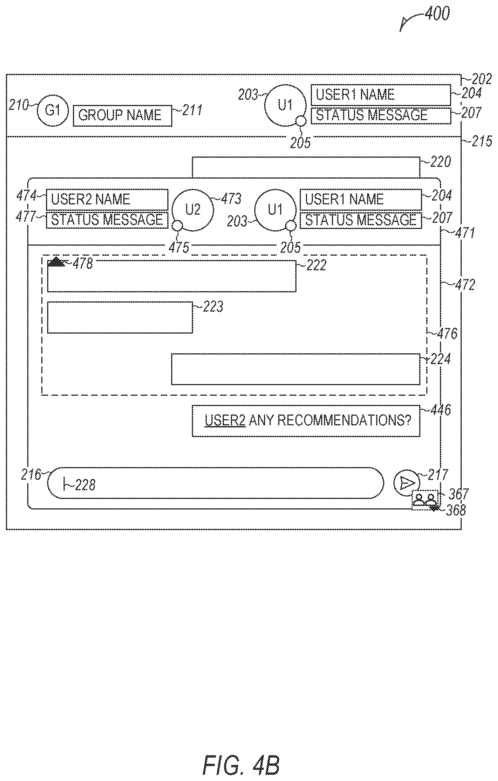 Patent US11777893 Figure 10 – Common group suggested message recipient
