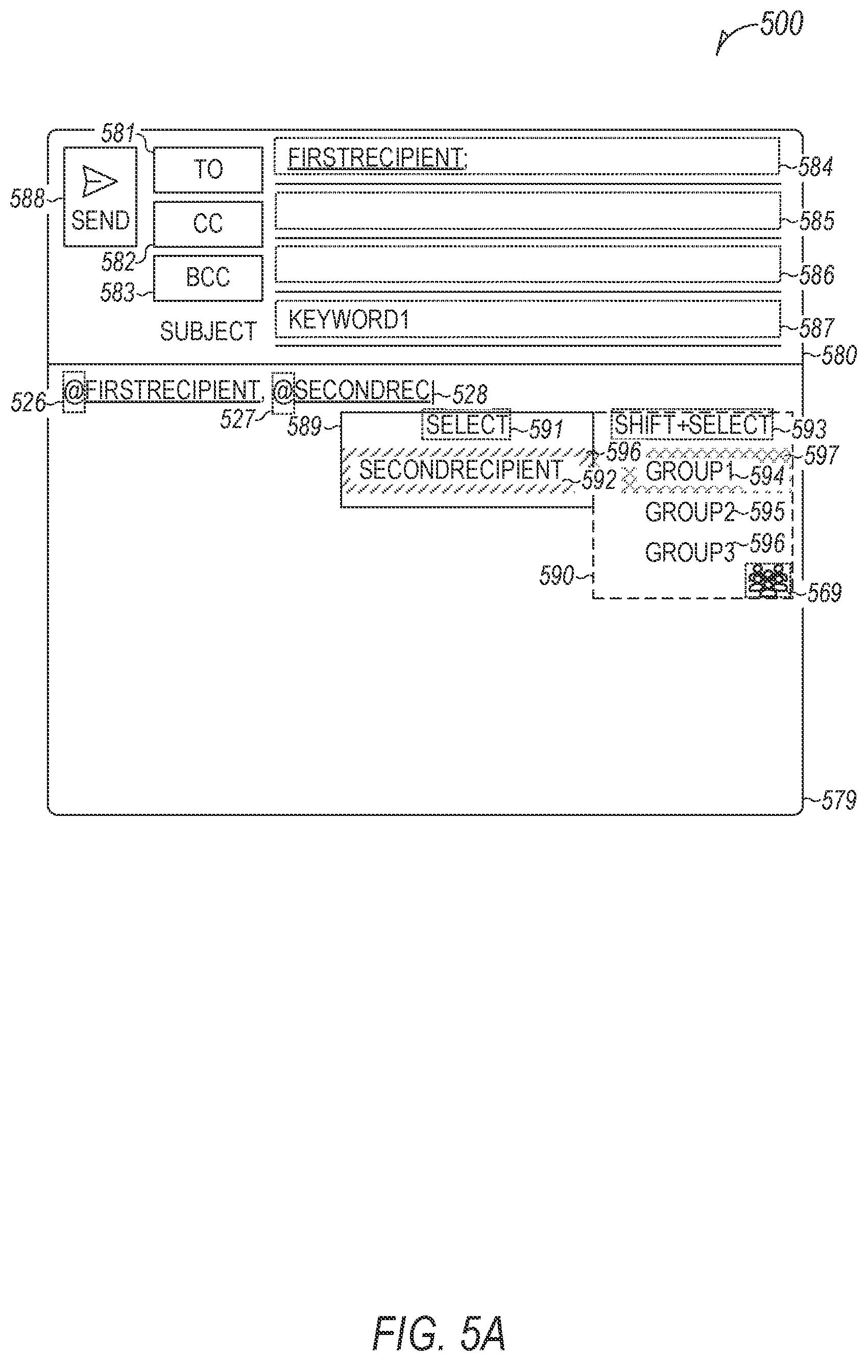 Patent US11777893 Figure 11 – Common group suggested message recipient