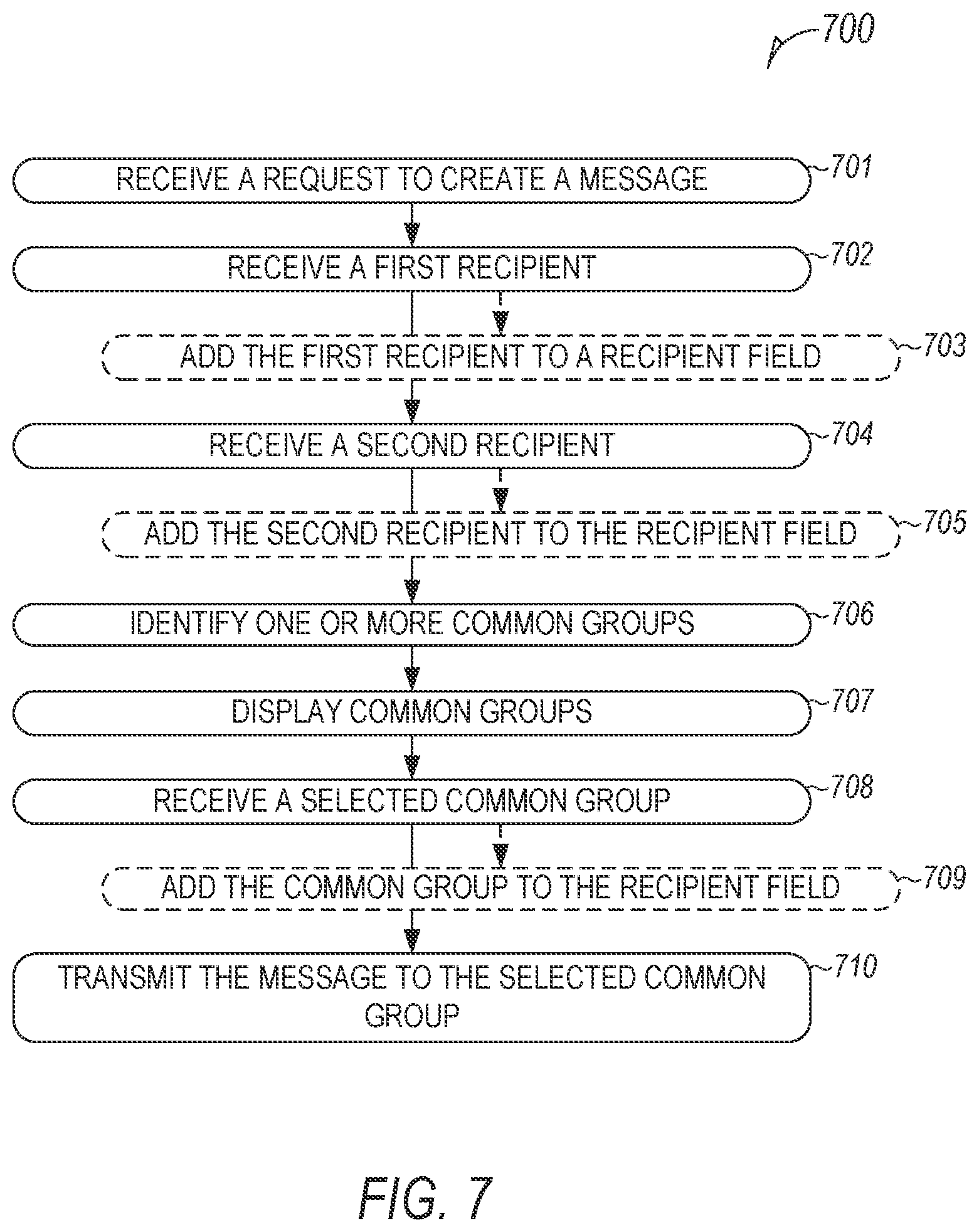 Patent US11777893 Figure 15 – Common group suggested message recipient