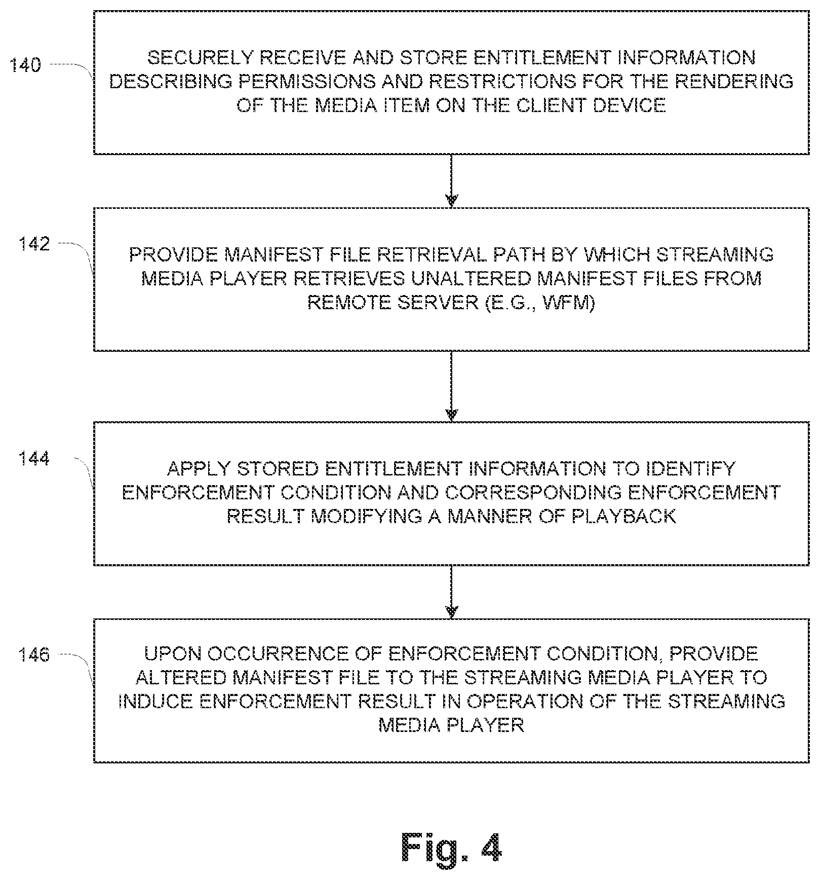 Patent US11777906 Figure 3 – Media distribution system with manifest-based entitlement enforcement