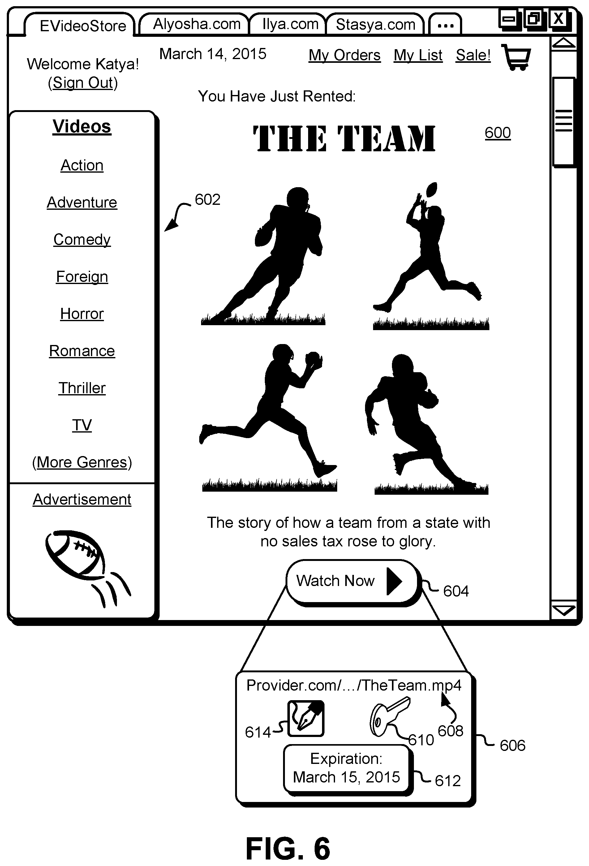 Patent US11777911 Figure 6 – Presigned URLs and customer keying