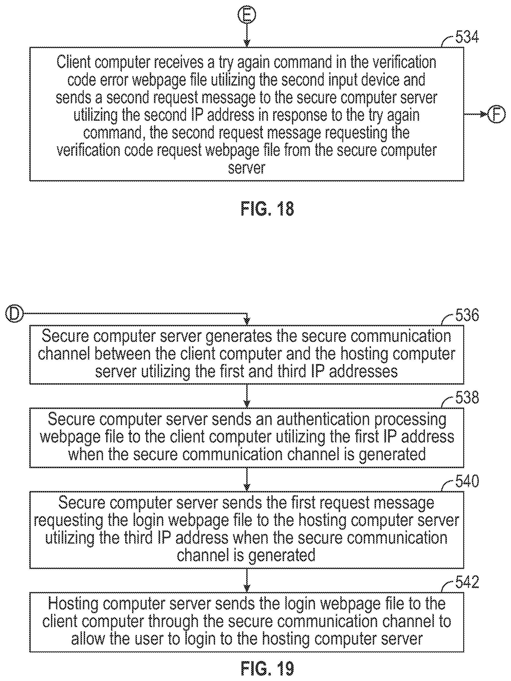 Patent US11777927 Figure 17 – Monitoring system for providing a secure communication channel between a client computer and a hosting computer server