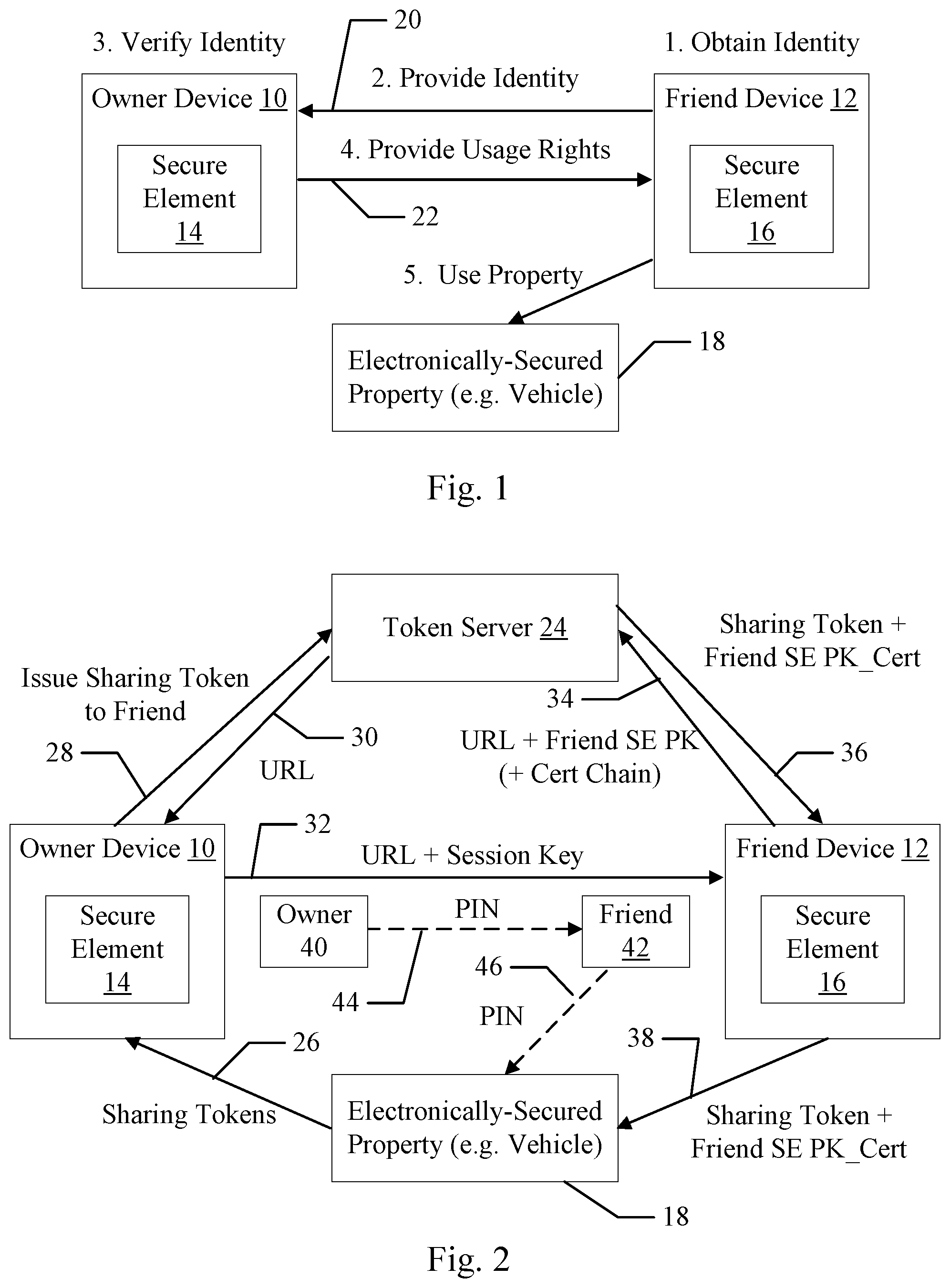 Patent US11777936 Figure 1 – Friend key sharing