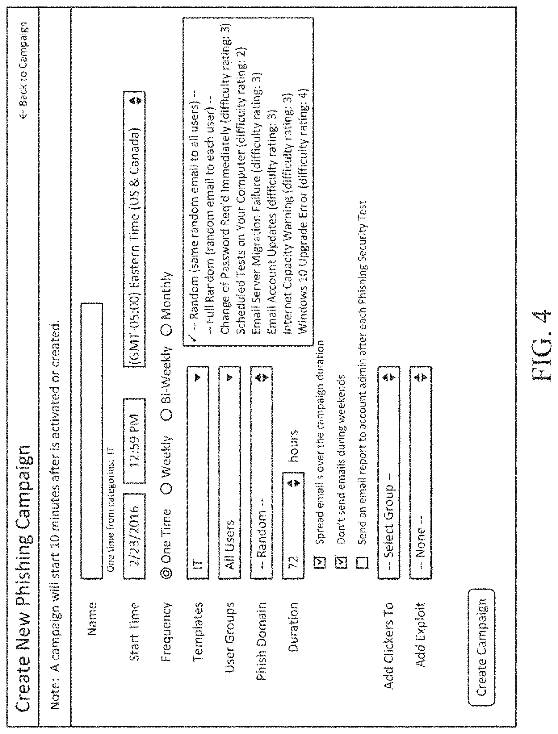 Patent US11777977 Figure 7 – Systems and methods for performing or creating simulated phishing attacks and phishing attack campaigns