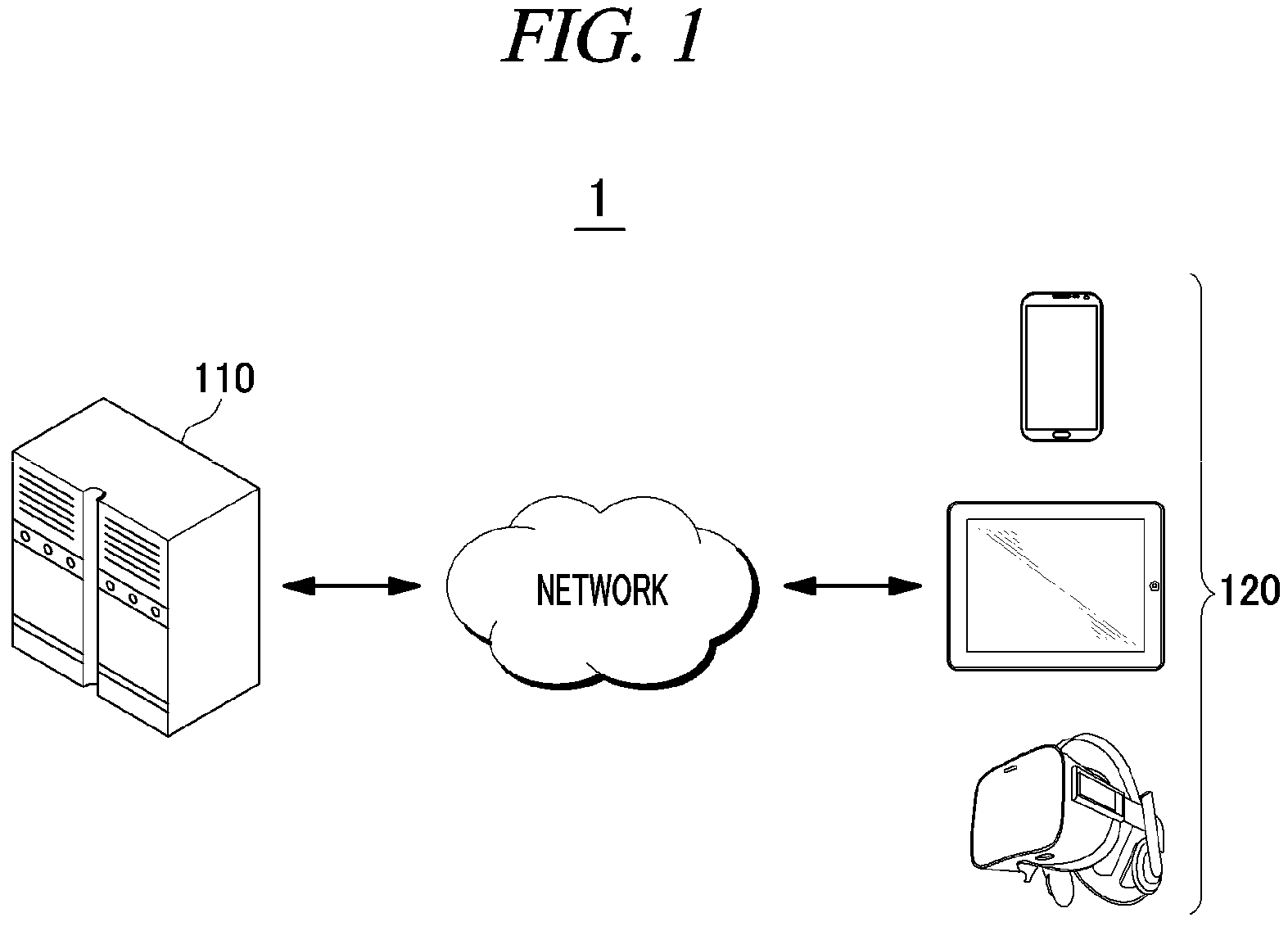Patent US11778007 Figure 1 – Server, method and user device for providing virtual reality content