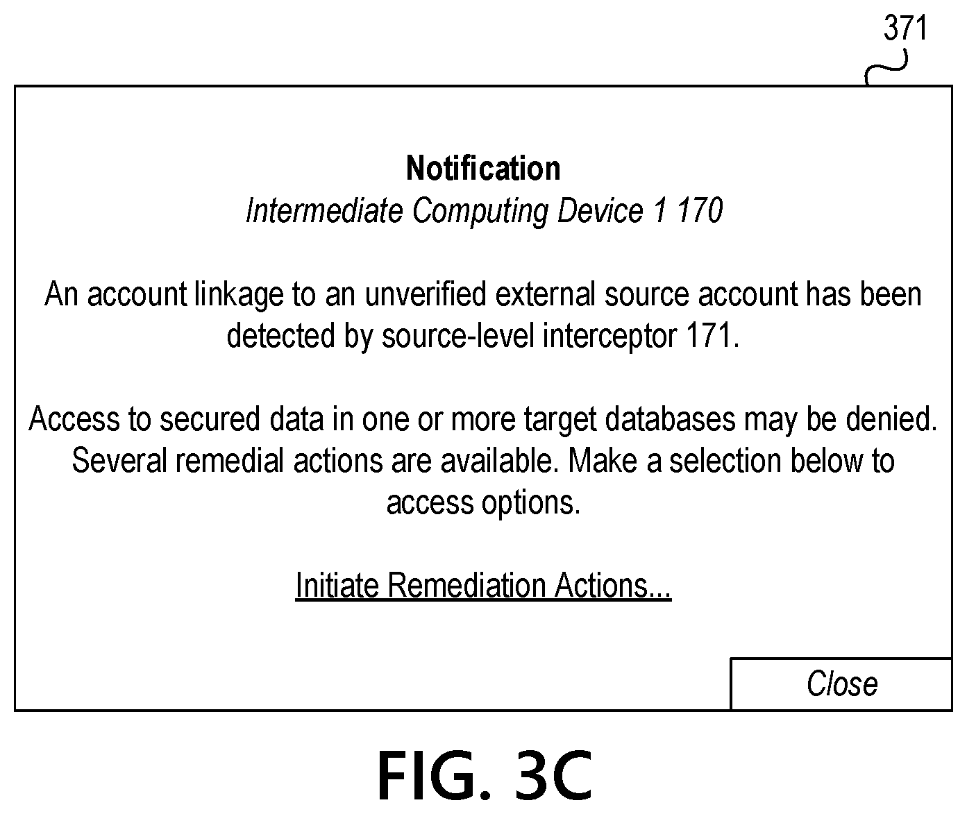 Patent US11778048 Figure 10 – Automatically executing responsive actions upon detecting an incomplete account lineage chain