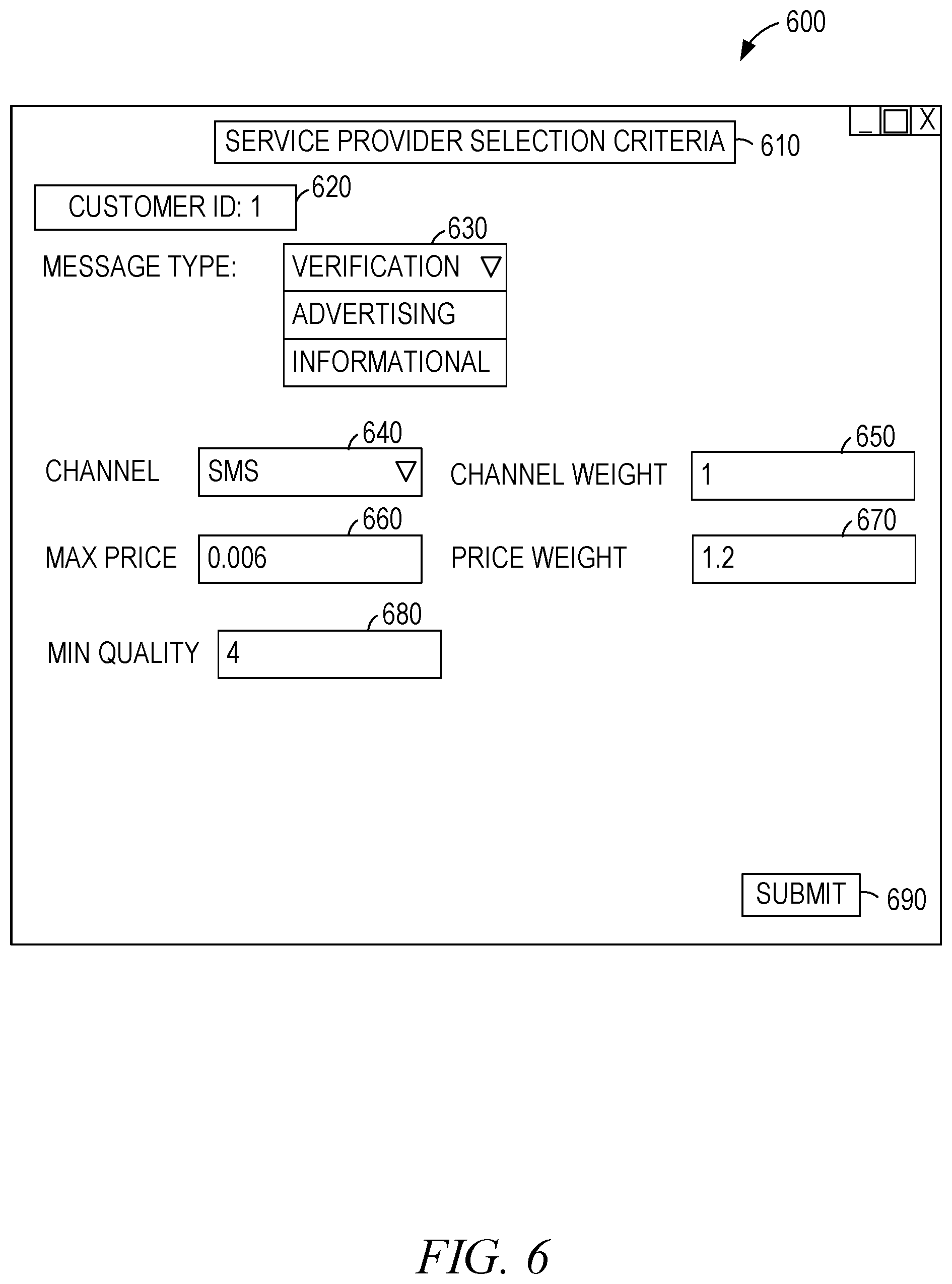 Patent US11778069 Figure 6 – Multi-channel message exchange system demand API