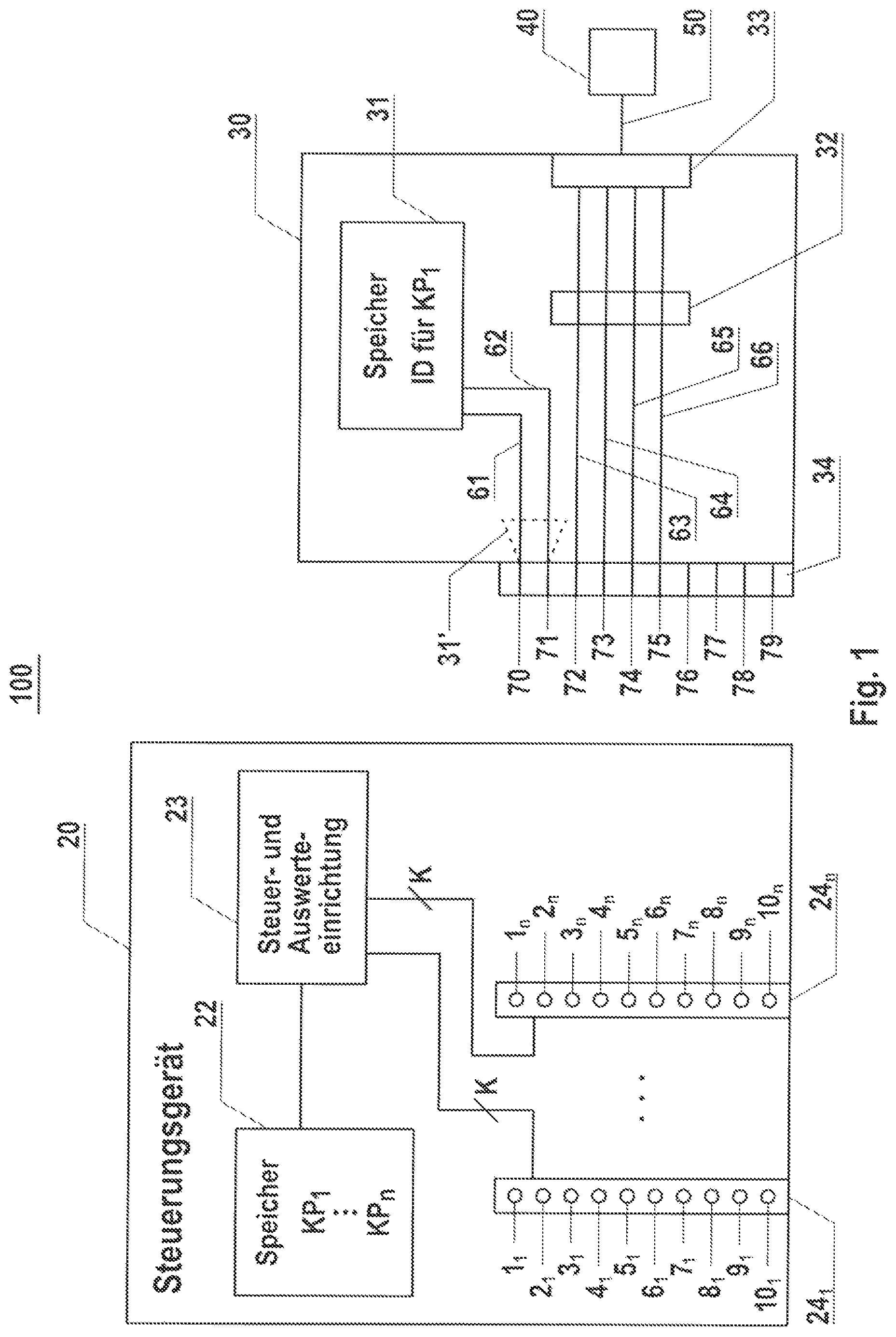 Patent US11778072 Figure 1 – Control and data transfer system for supporting different communication protocols and an adapter module