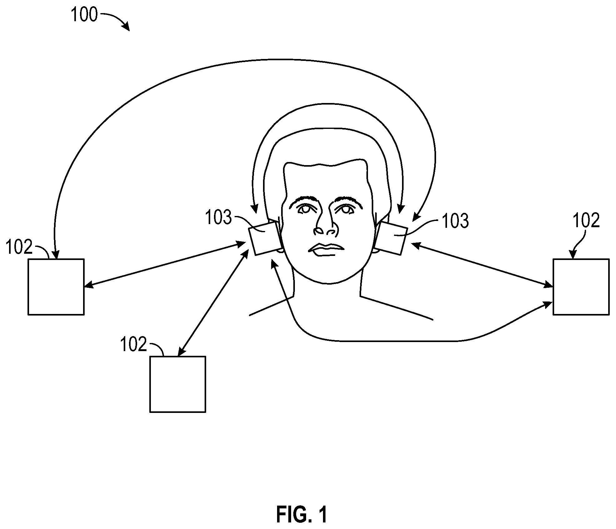 Patent US11778074 Figure 1 – Operating more than one wireless communication protocol with a hearing device