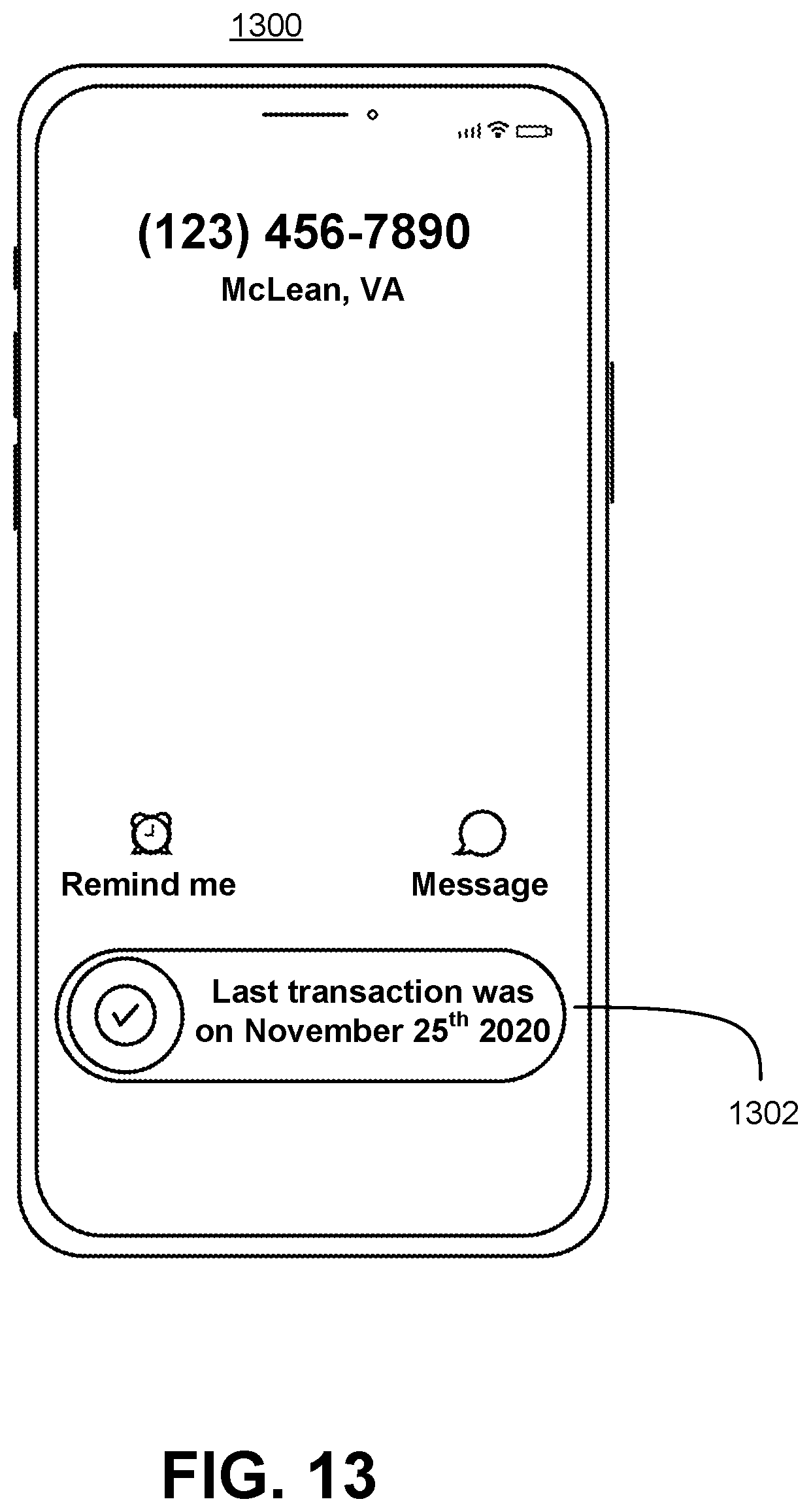 Patent US11778083 Figure 13 – Generating a screening interface for communications