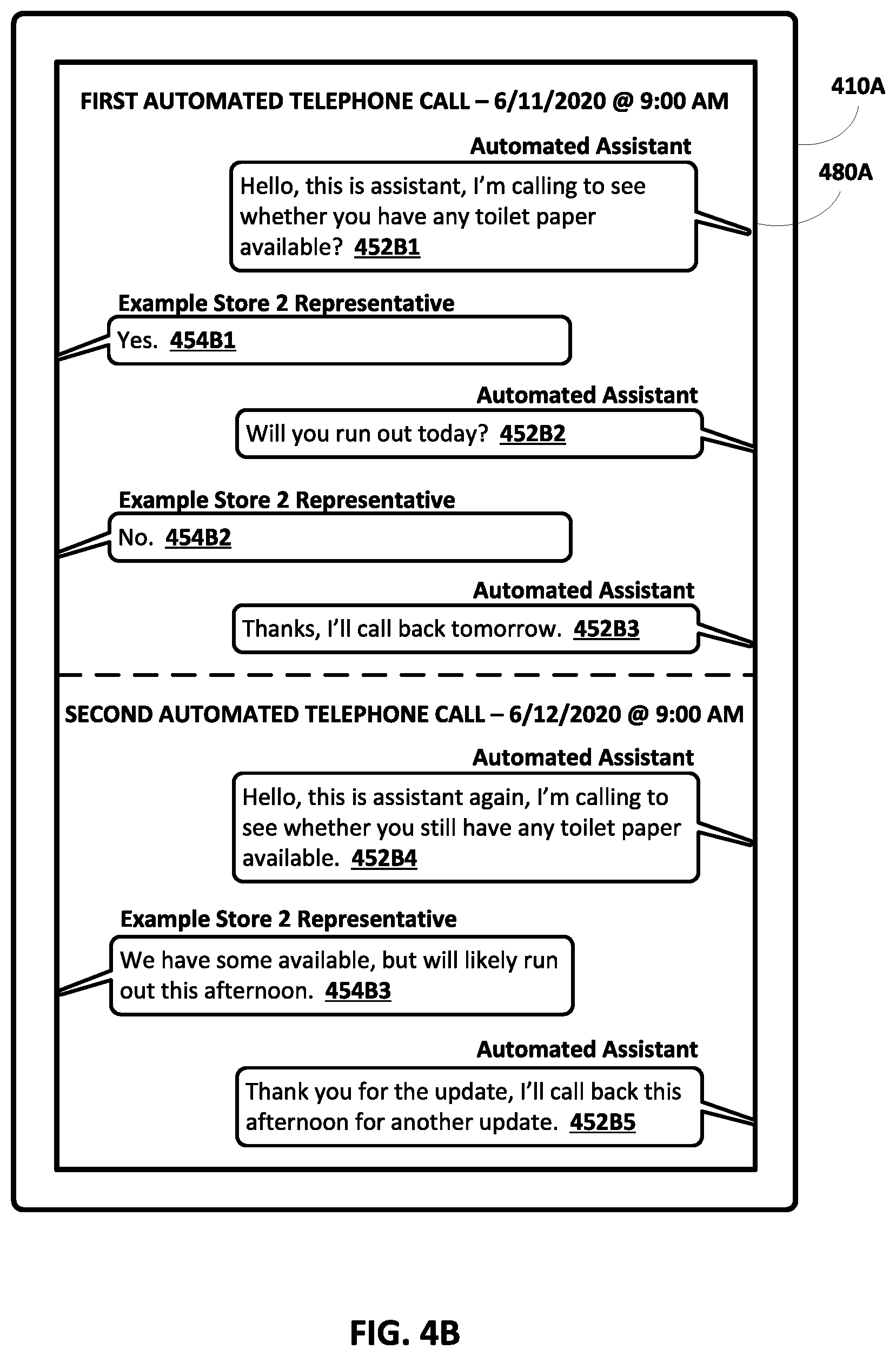 Patent US11778092 Figure 5 – Selective performance of automated telephone calls to reduce latency and/or duration of assistant interaction