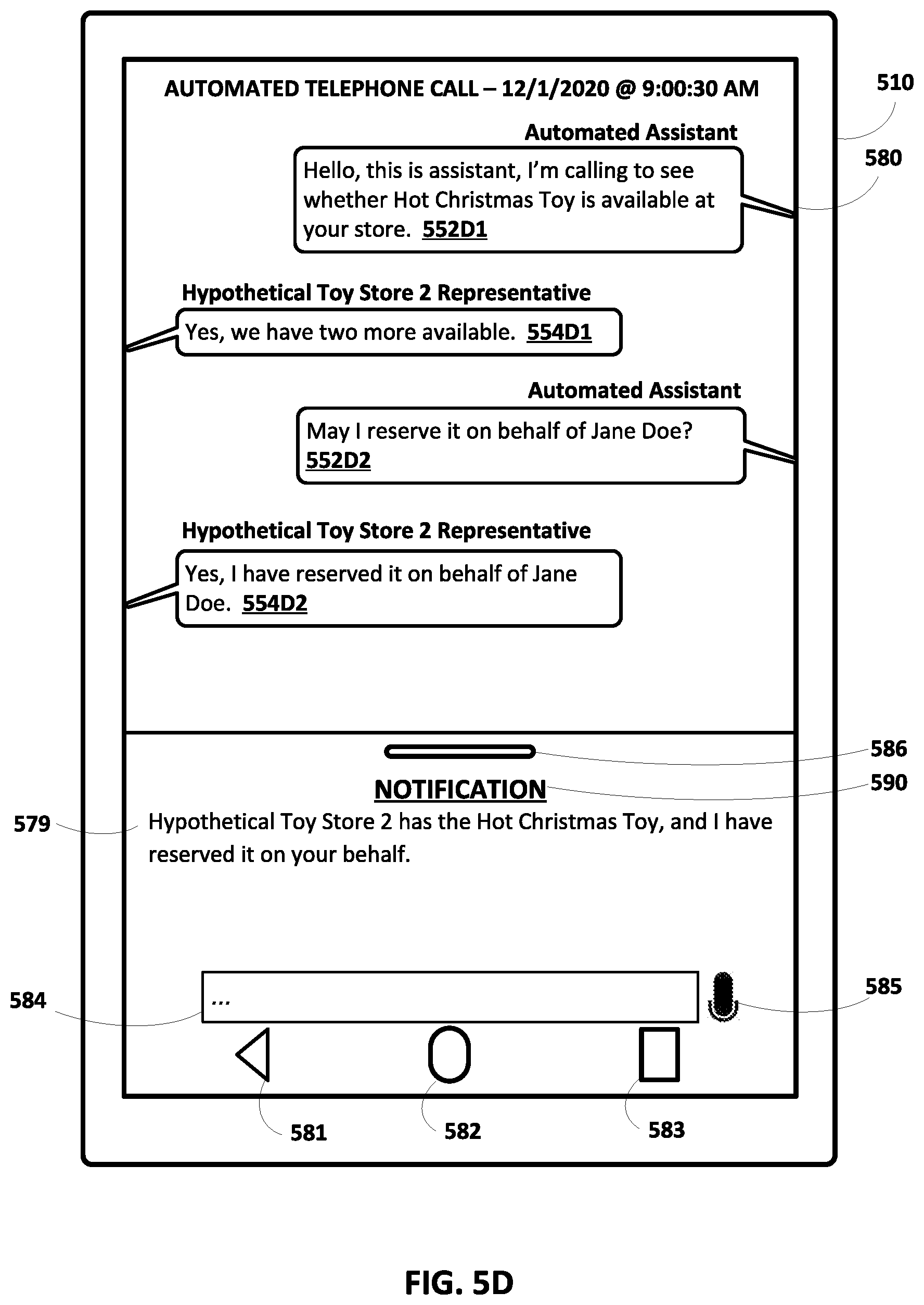 Patent US11778092 Figure 11 – Selective performance of automated telephone calls to reduce latency and/or duration of assistant interaction