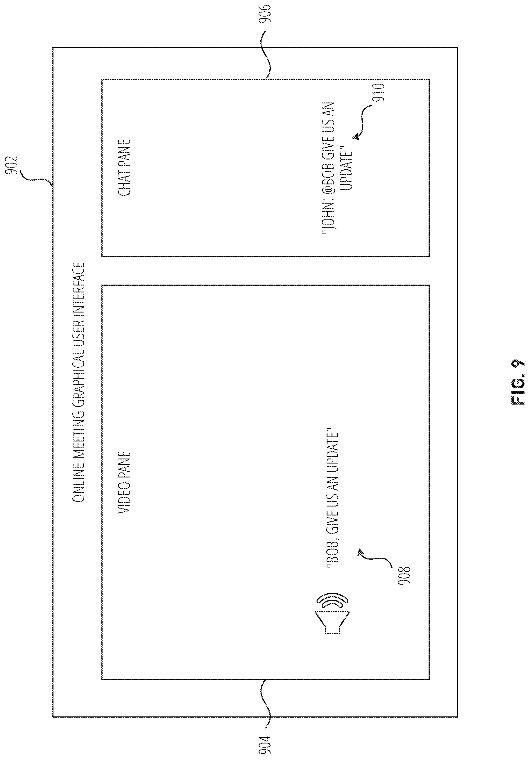 Patent US11778102 Figure 9 – Video conference collaboration