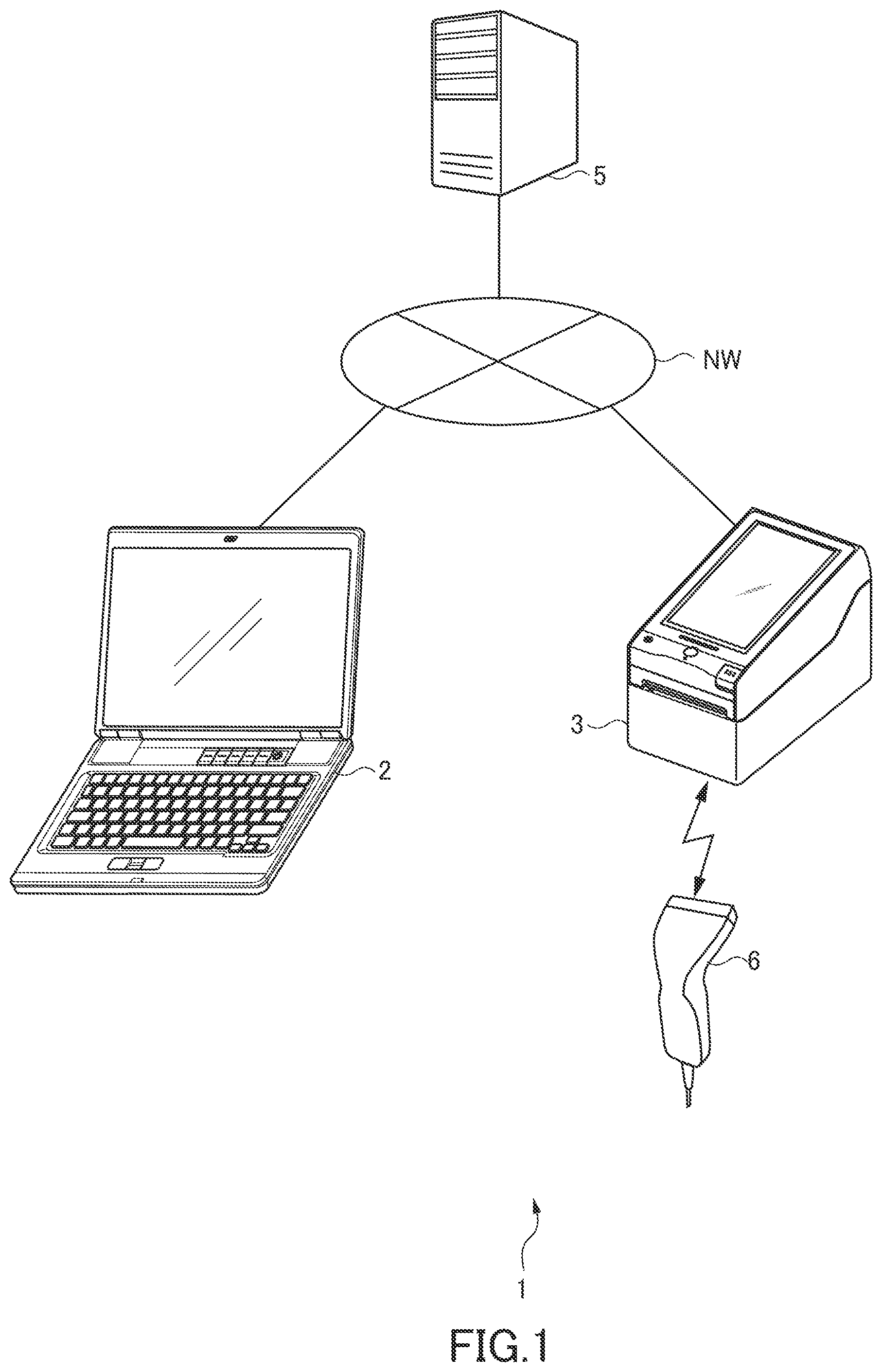 Patent US11778108 Figure 1 – System and method for printing using extraction setting information