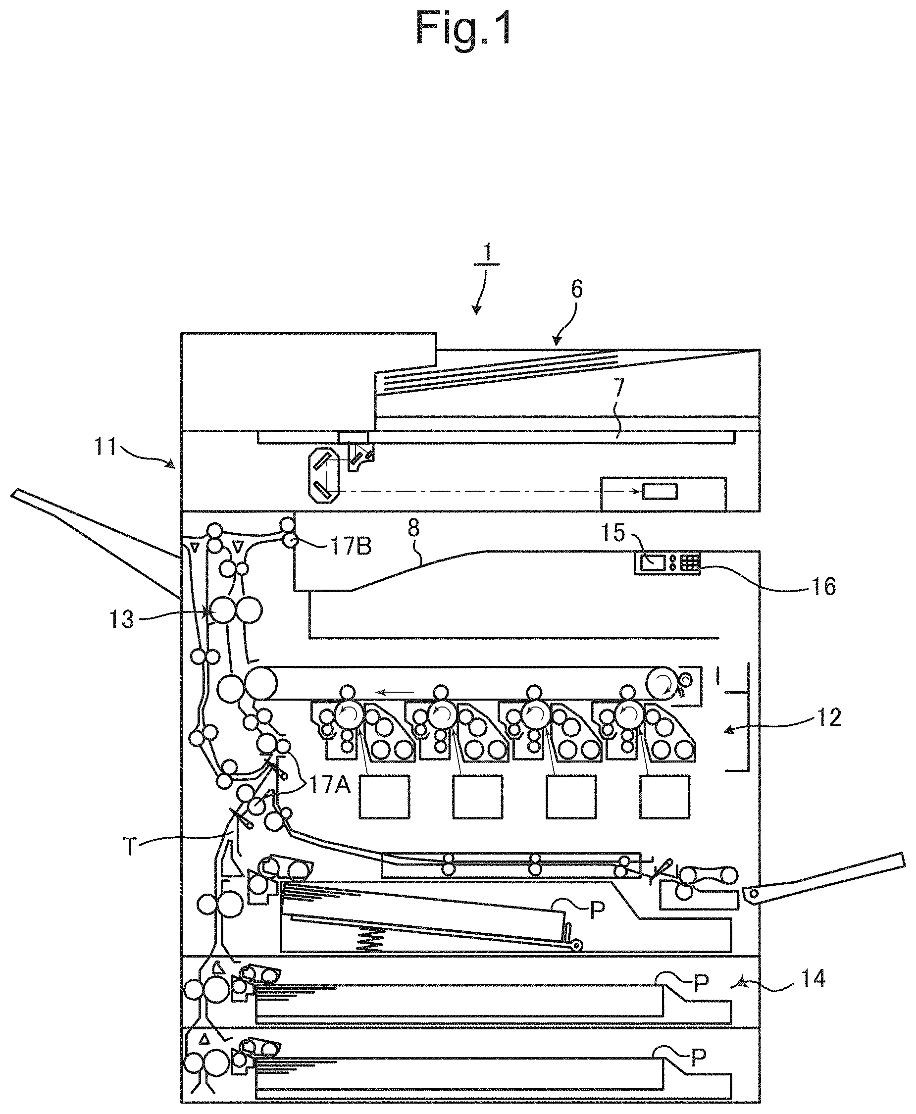 Patent US11778109 Figure 1 – Display apparatus that causes display device to enlarge or reduce image according to user gesture detection result from detector, and image forming apparatus