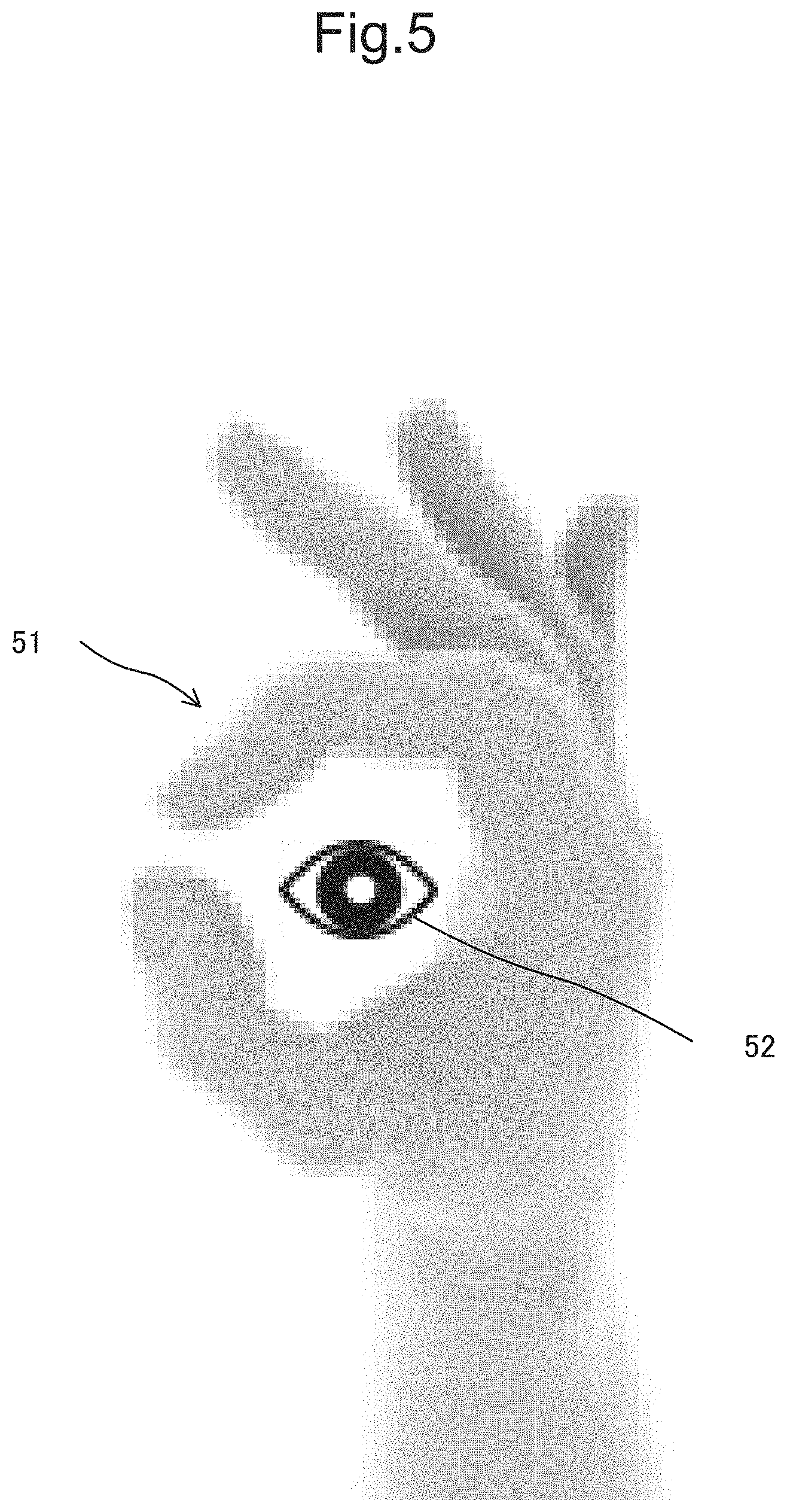 Patent US11778109 Figure 5 – Display apparatus that causes display device to enlarge or reduce image according to user gesture detection result from detector, and image forming apparatus