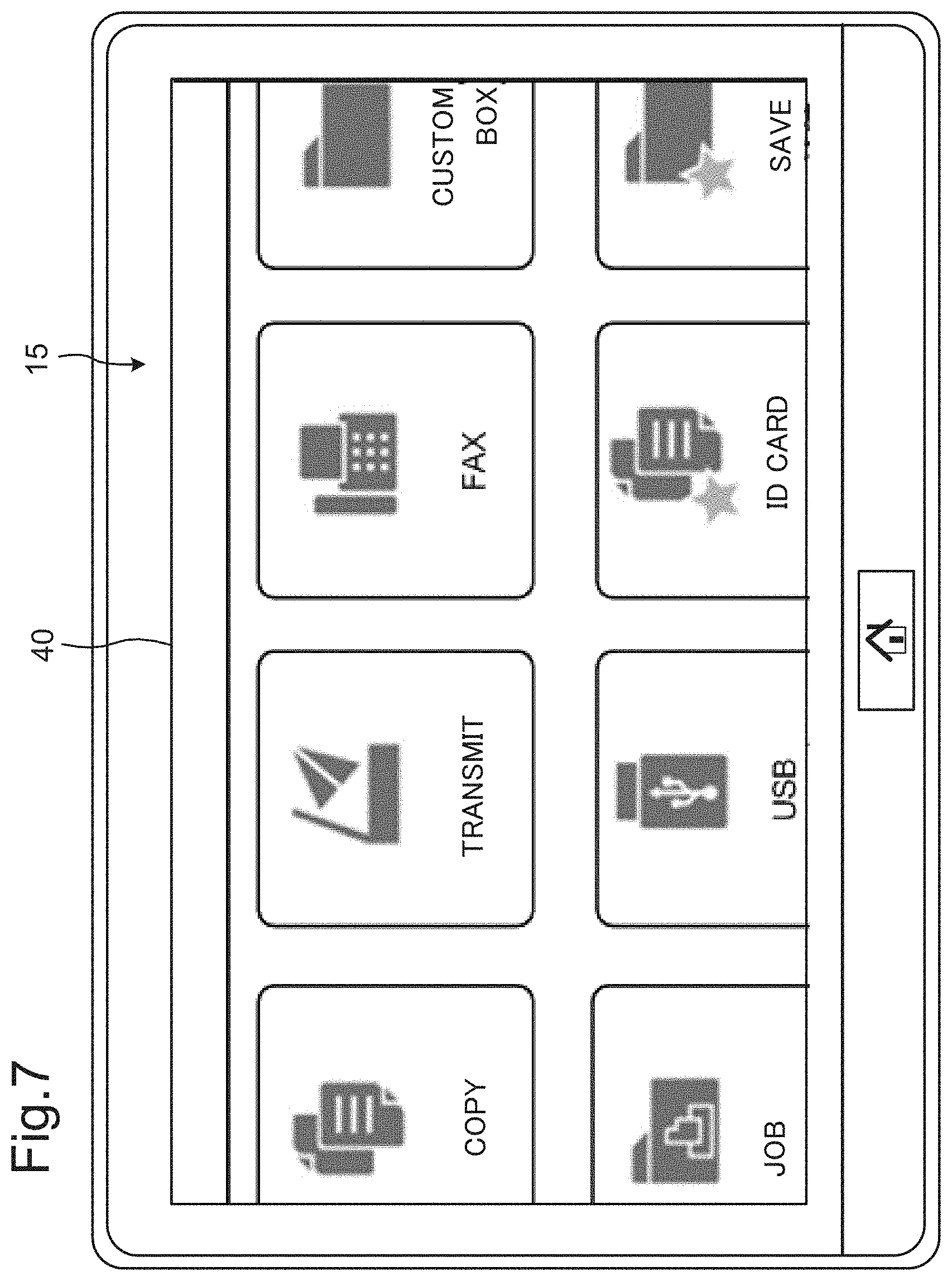 Patent US11778109 Figure 7 – Display apparatus that causes display device to enlarge or reduce image according to user gesture detection result from detector, and image forming apparatus