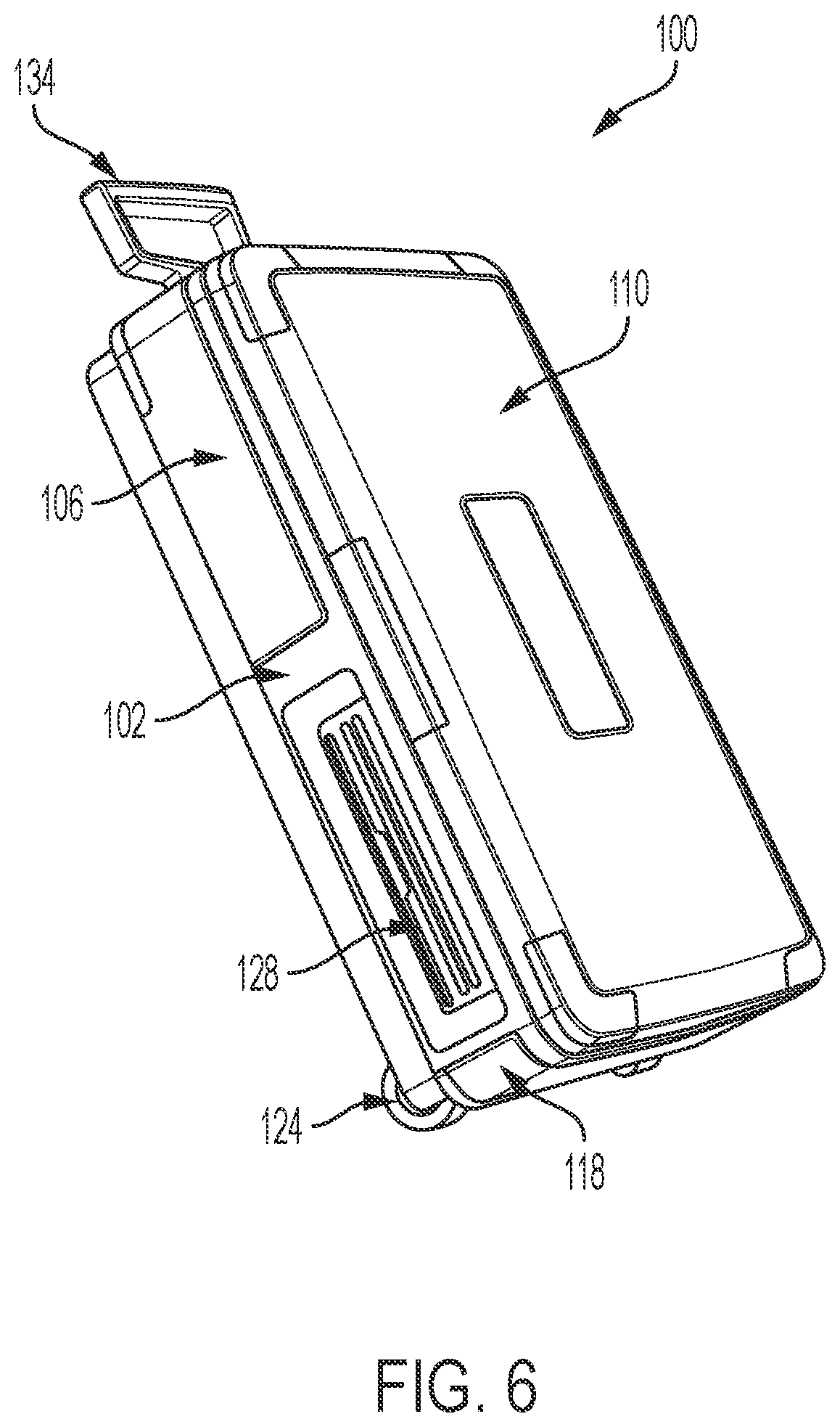 Patent US11778111 Figure 5 – Mobile device with slide-out office equipment