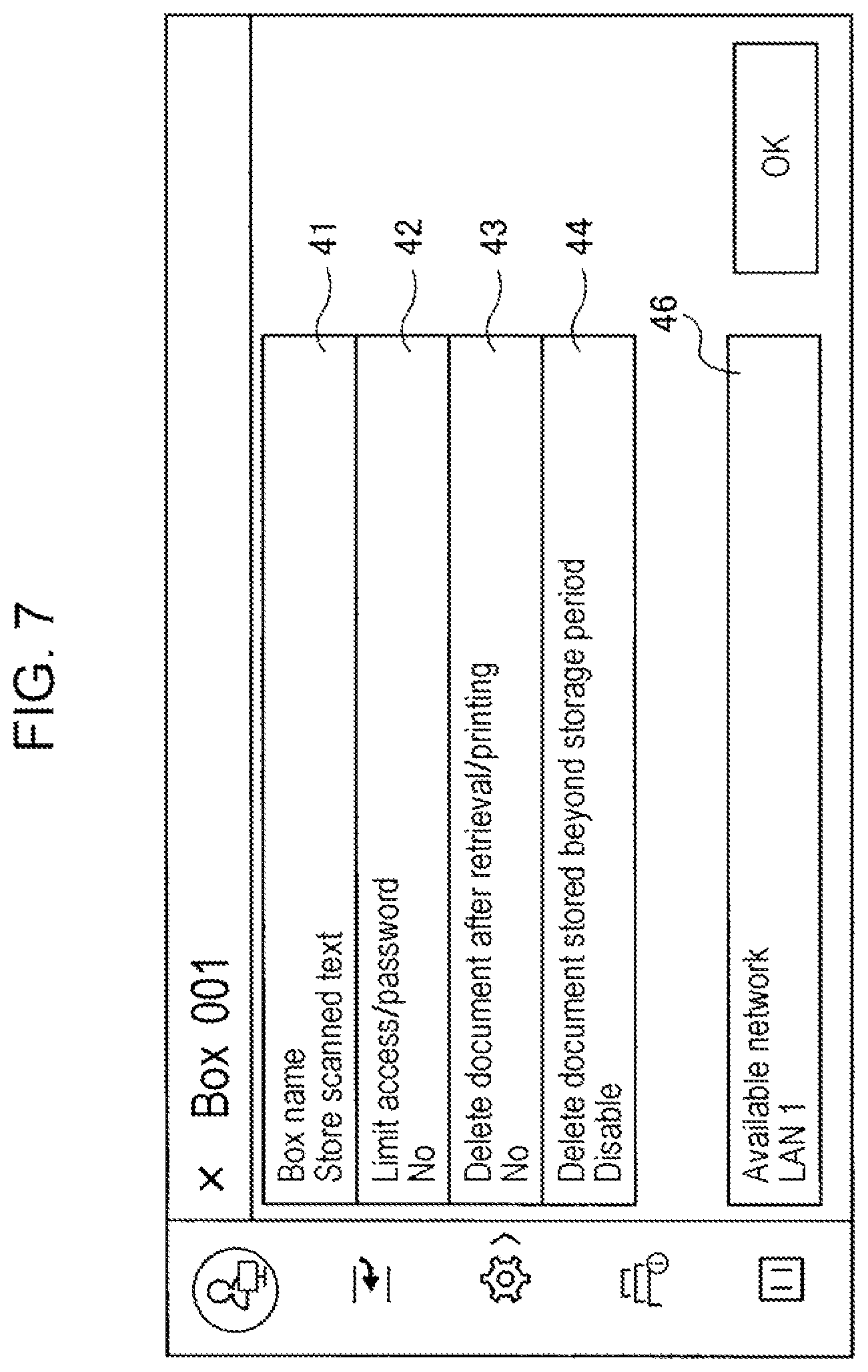 Patent US11778114 Figure 7 – Information processing apparatus, method, and non-transitory computer readable medium for enhanced security of privately managed box