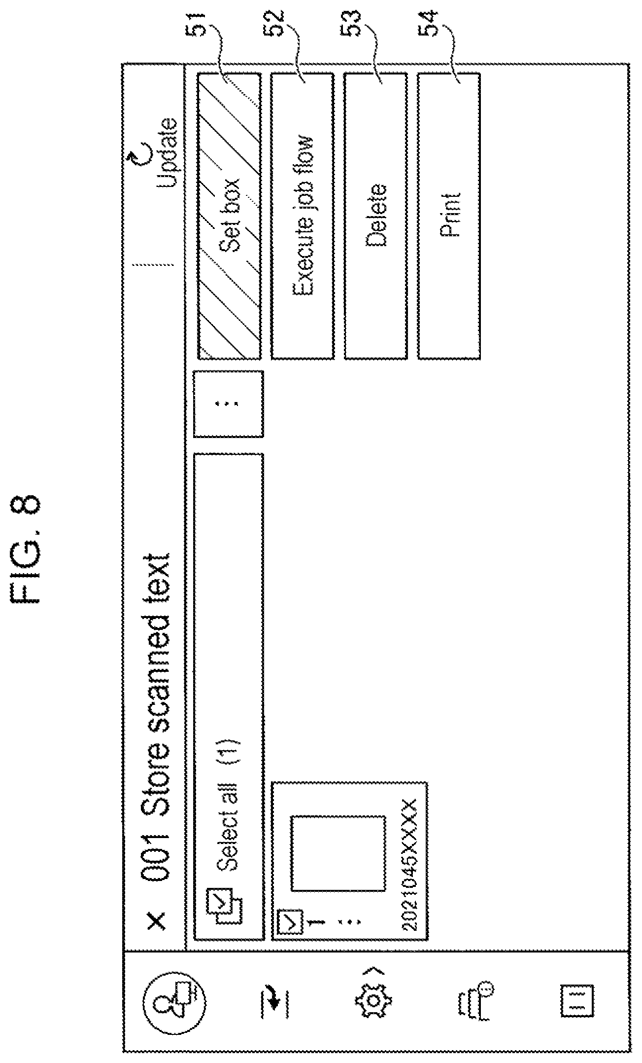 Patent US11778114 Figure 8 – Information processing apparatus, method, and non-transitory computer readable medium for enhanced security of privately managed box