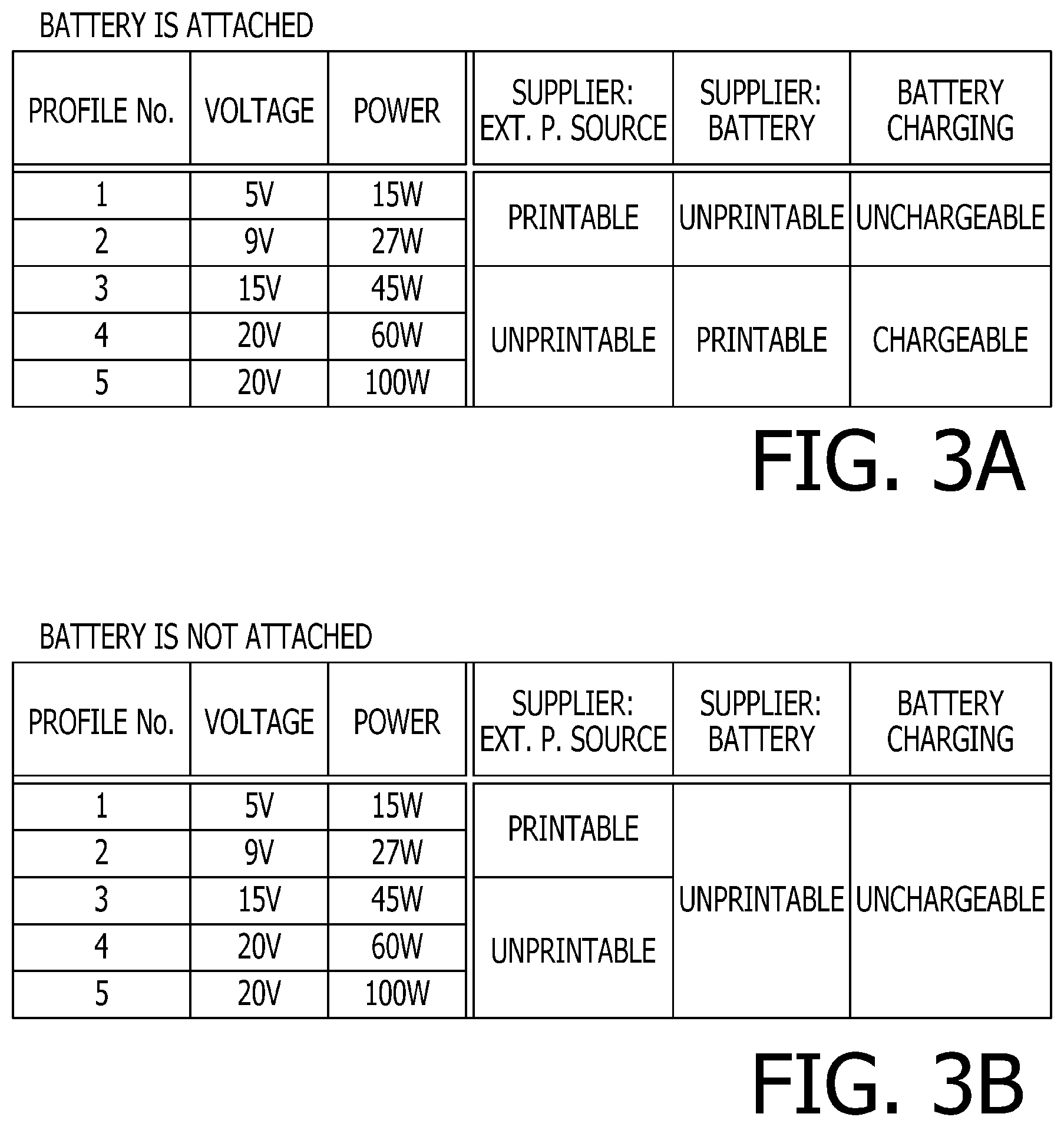 Patent US11778116 Figure 3 – Printing device operable with power from battery and external power source