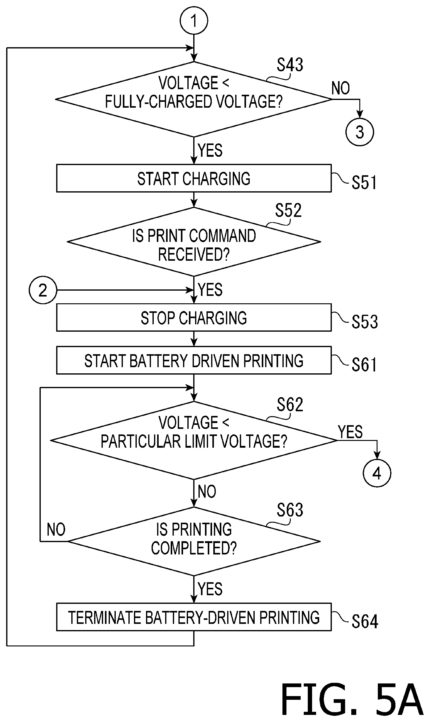 Patent US11778116 Figure 5 – Printing device operable with power from battery and external power source