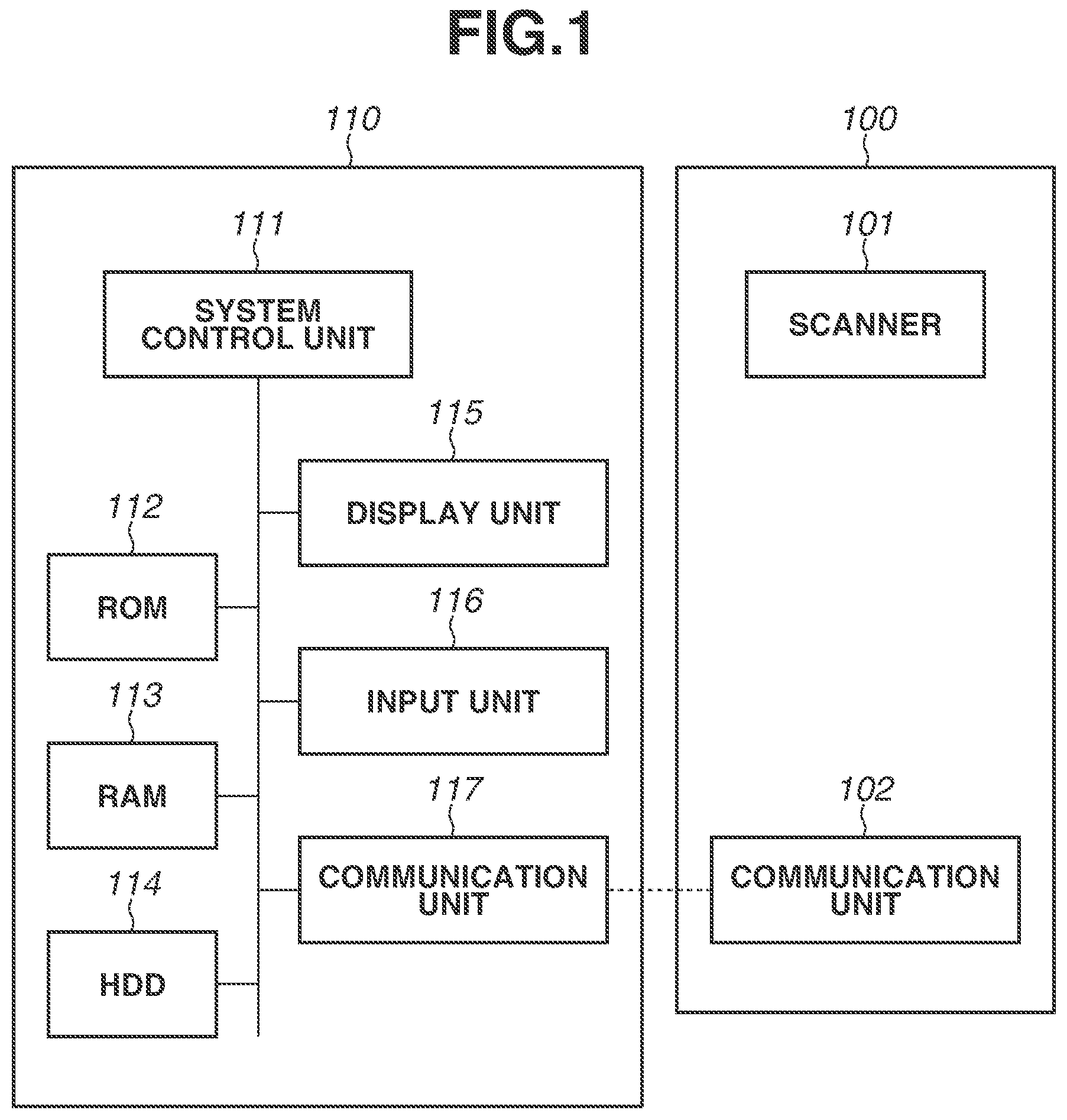 Patent US11778122 Figure 1 – Apparatus, method, and storage medium for removing shading dots