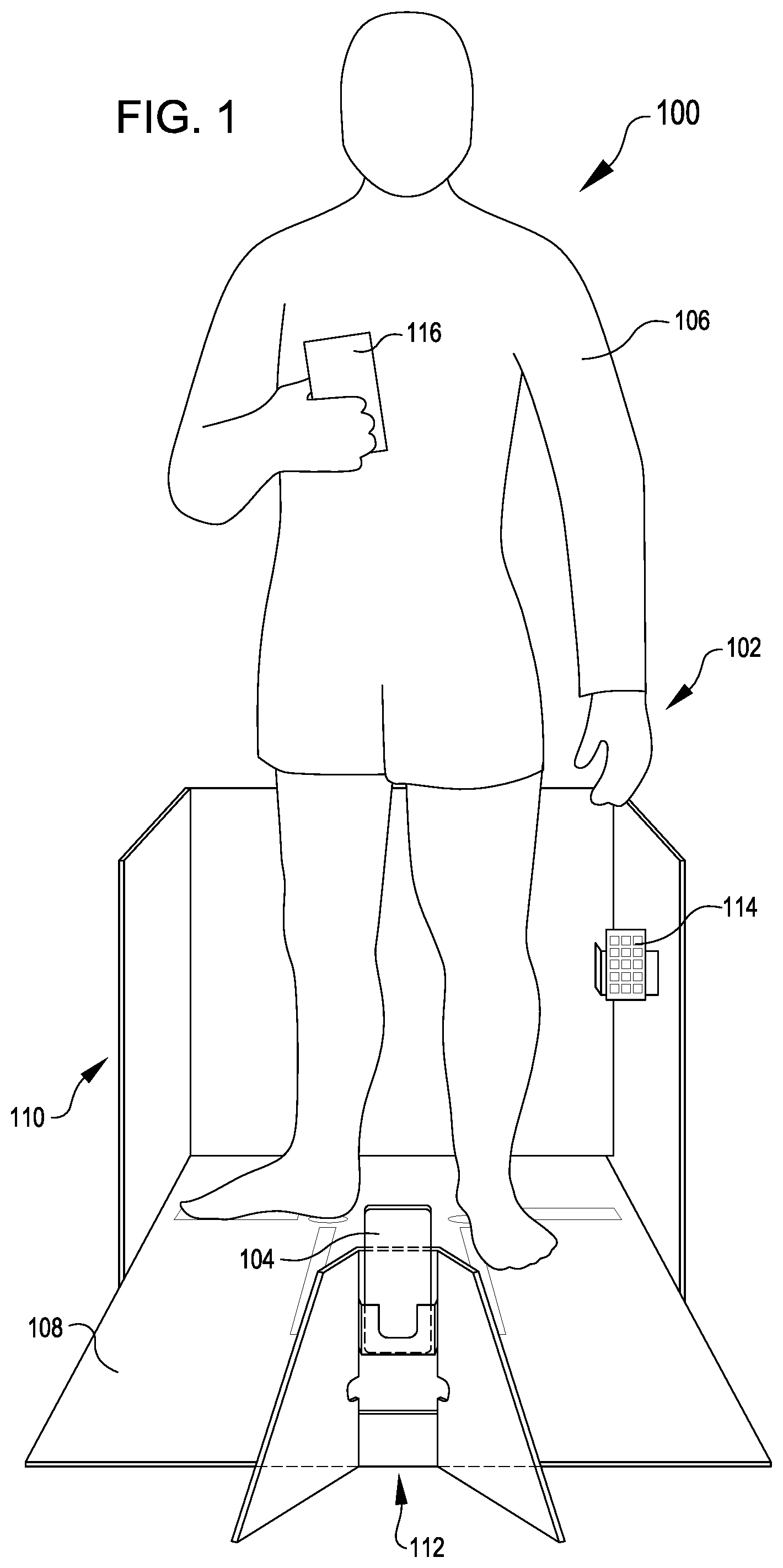 Patent US11778133 — Systems including portable photo studios — Figure 1