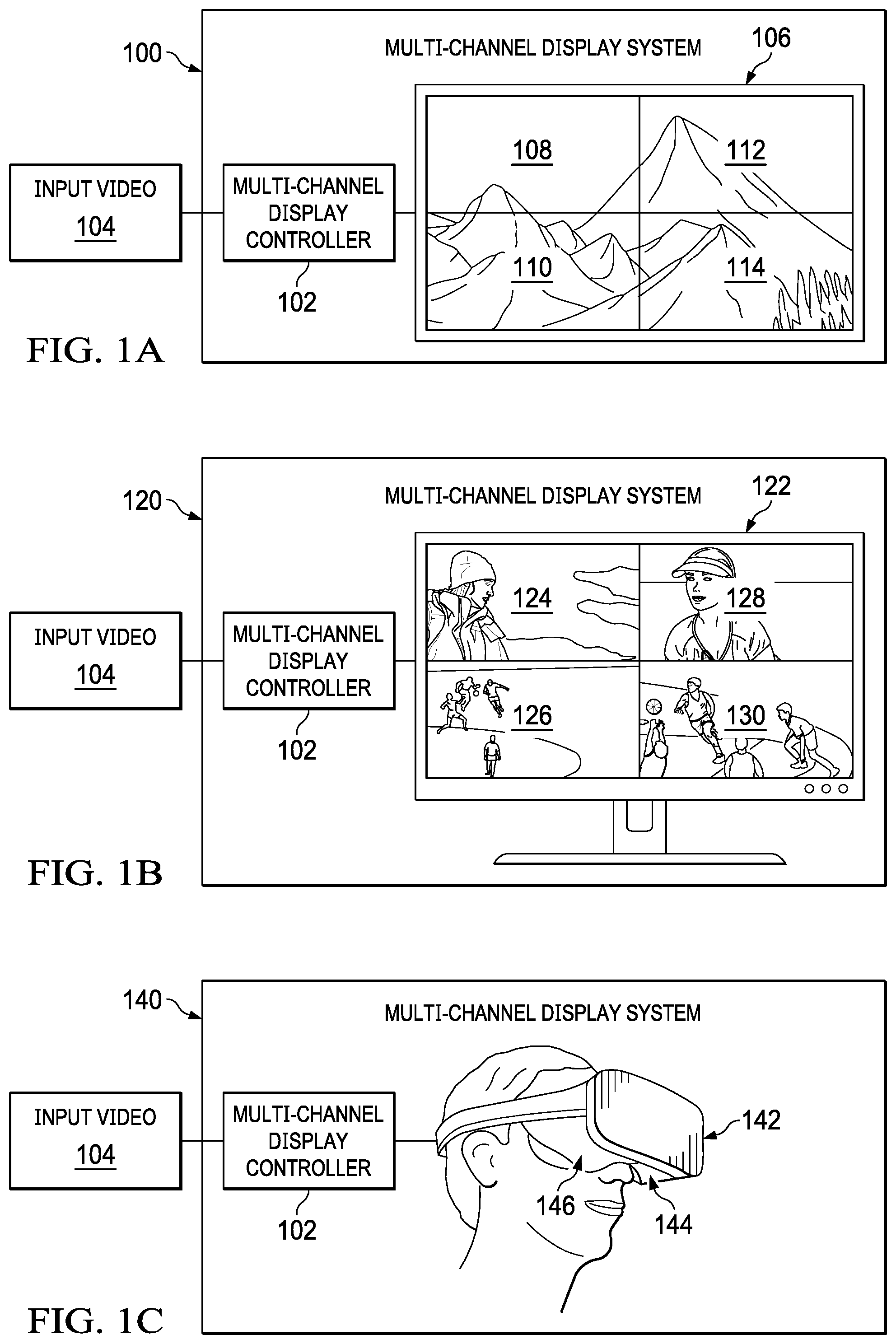 Patent US11778135 Figure 1 – Multi-channel display systems